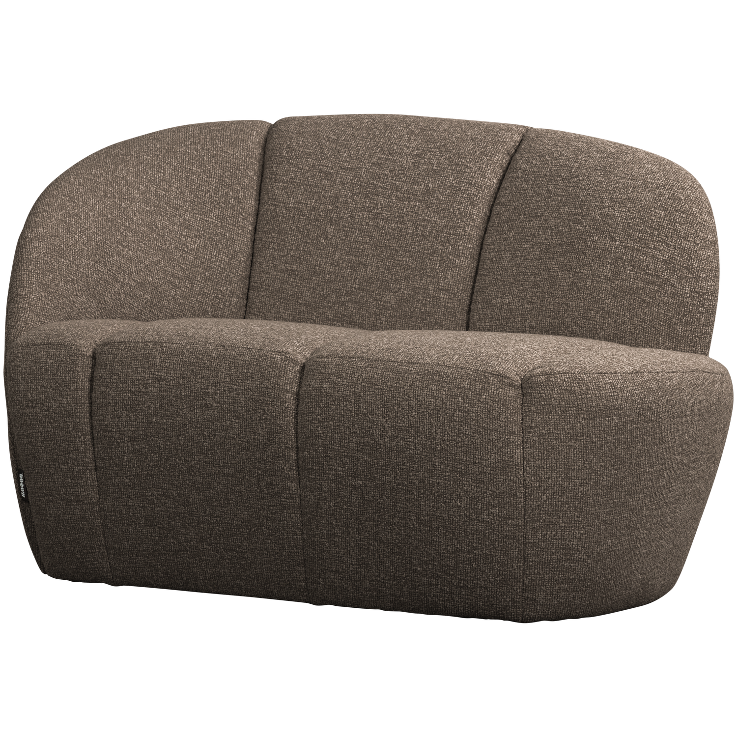 Sofa lewostronna 2-osobowa MOJO brązowy melanż boucle do salonu – Woood
