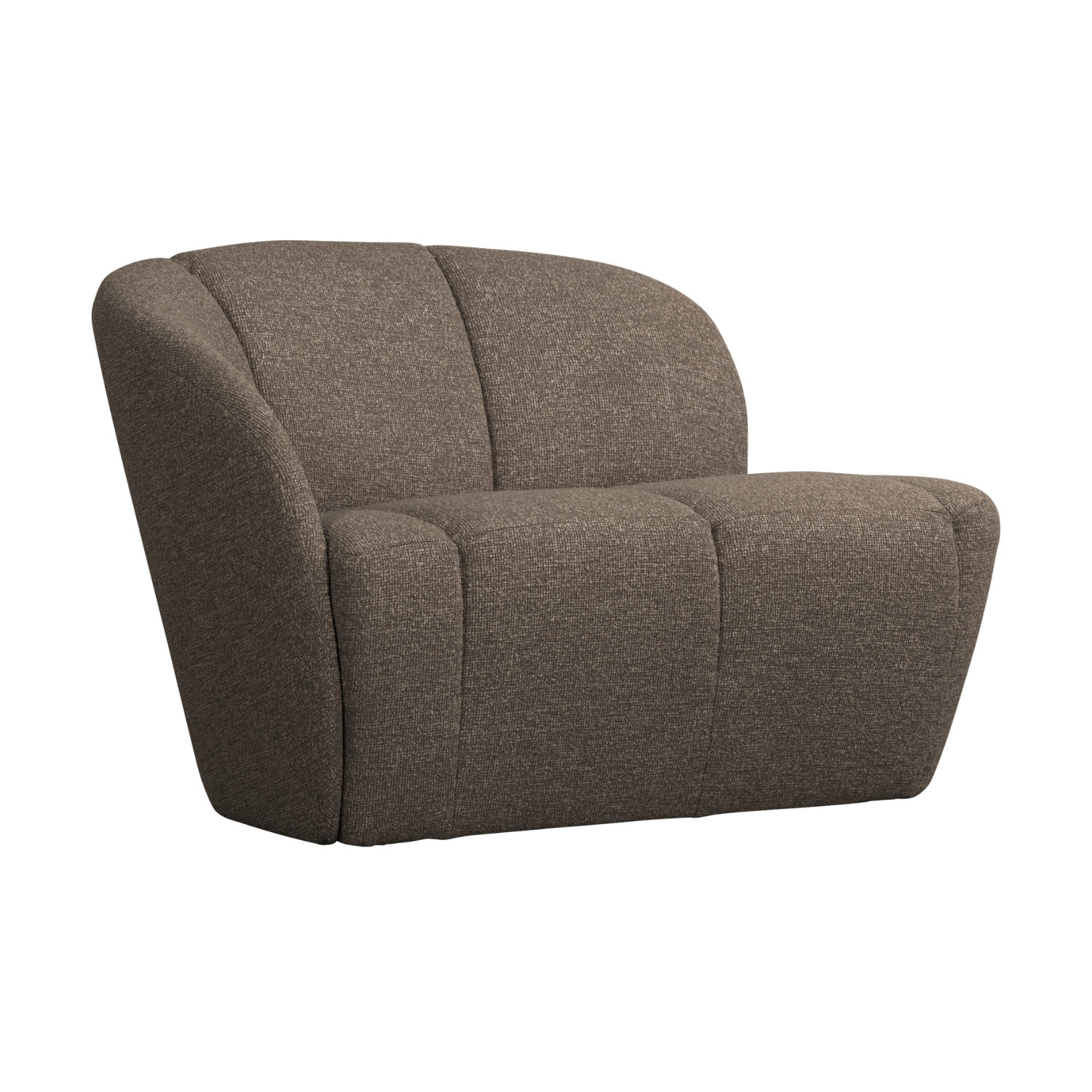 Sofa lewostronna 2-osobowa MOJO brązowy melanż boucle – Woood