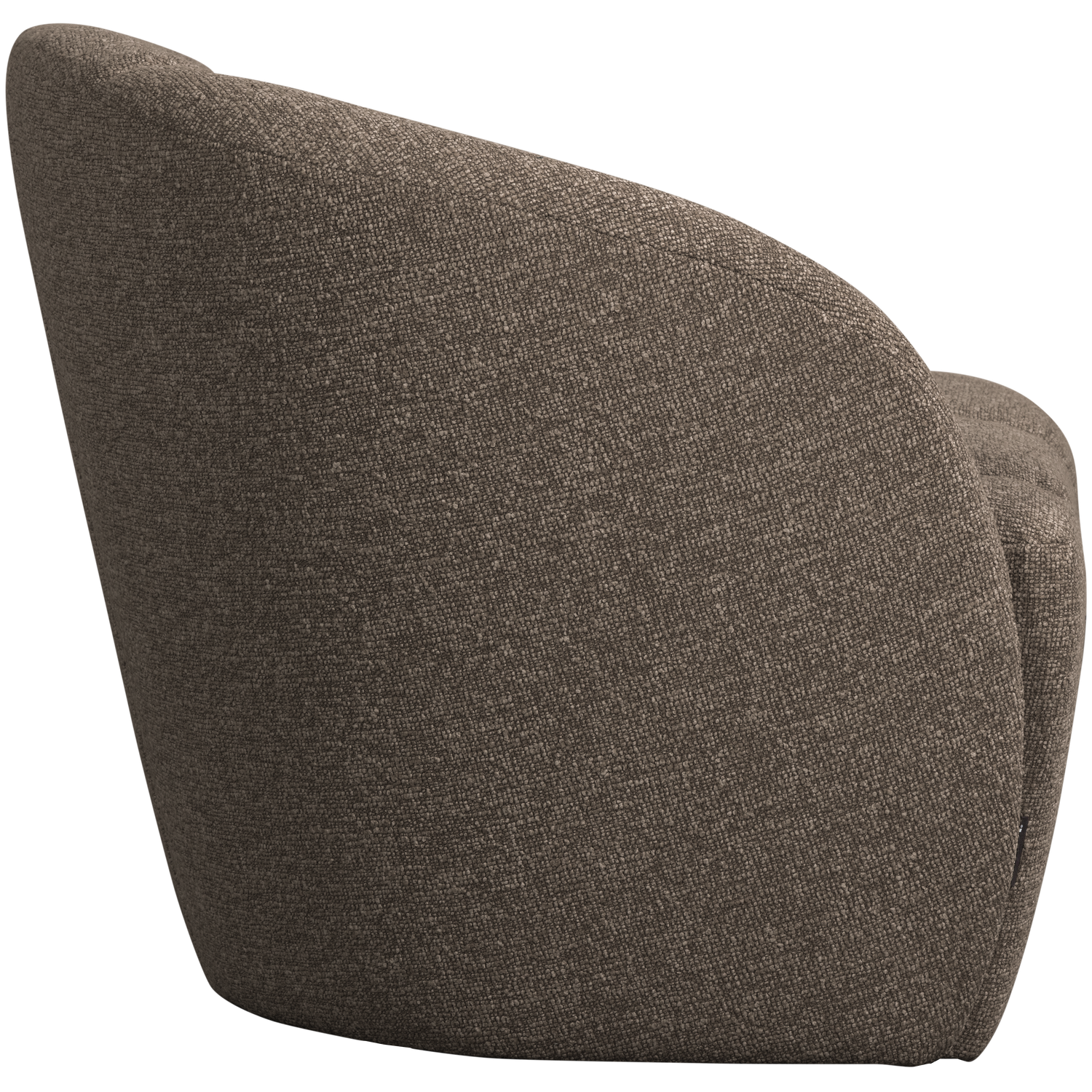Sofa lewostronna 2-osobowa MOJO brązowy melanż boucle – styl minimalistyczny