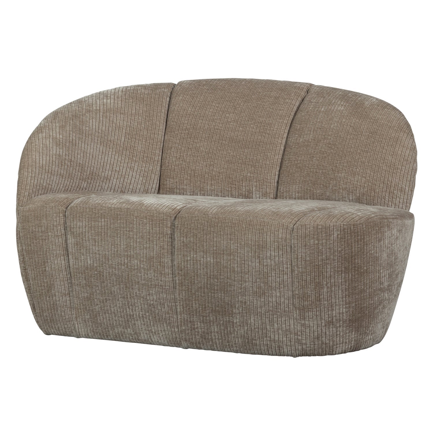 2-seater left-facing MOJO sofa in dark sandy corduroy
