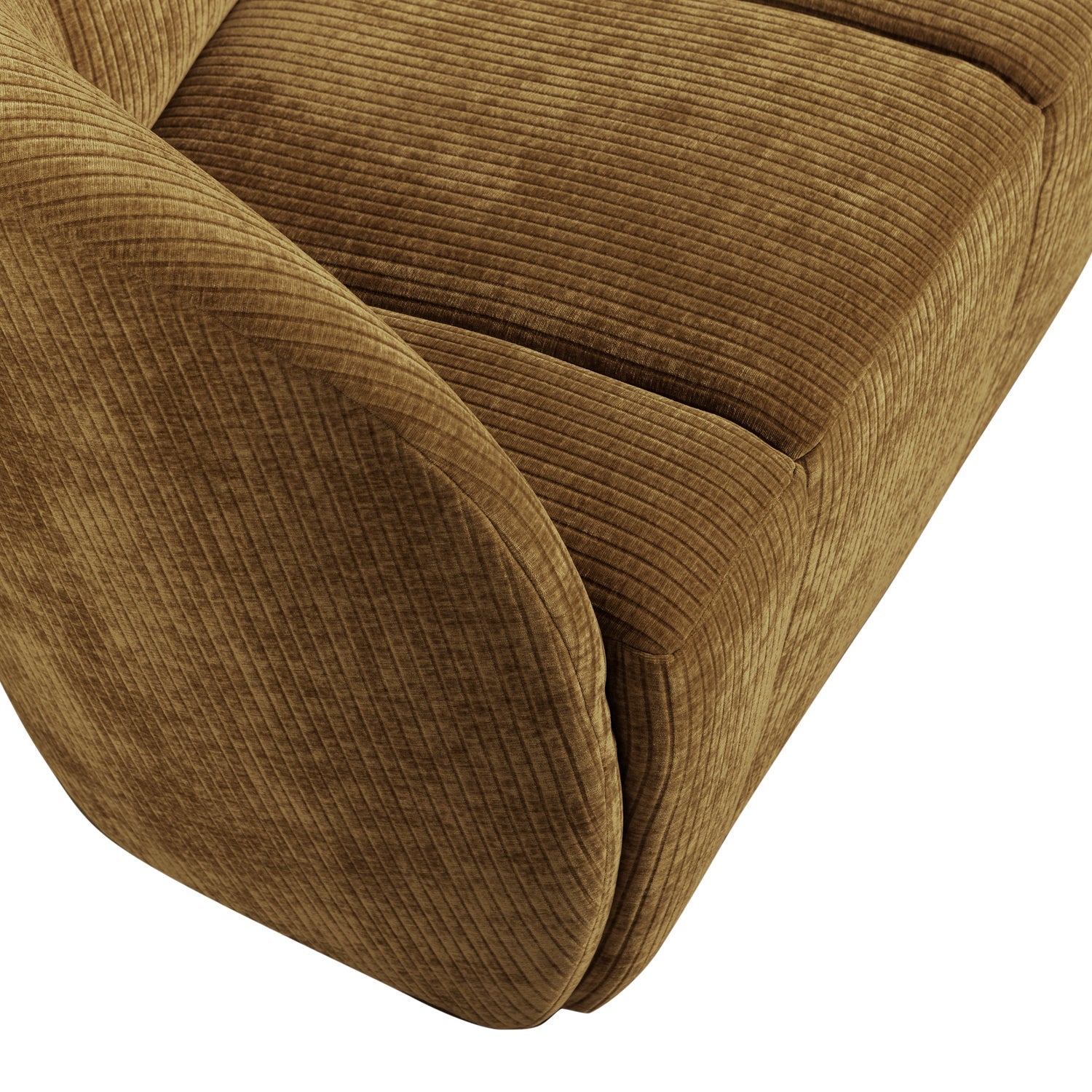 Left-facing 2-seater sofa MOJO dark honey corduroy