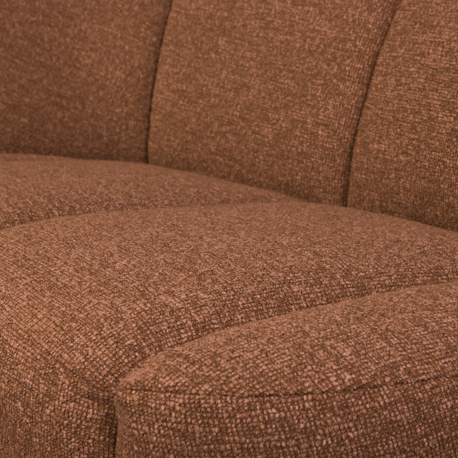 Sofa lewostronna 2-zits MOJO roestbruin gemêleerd boucle