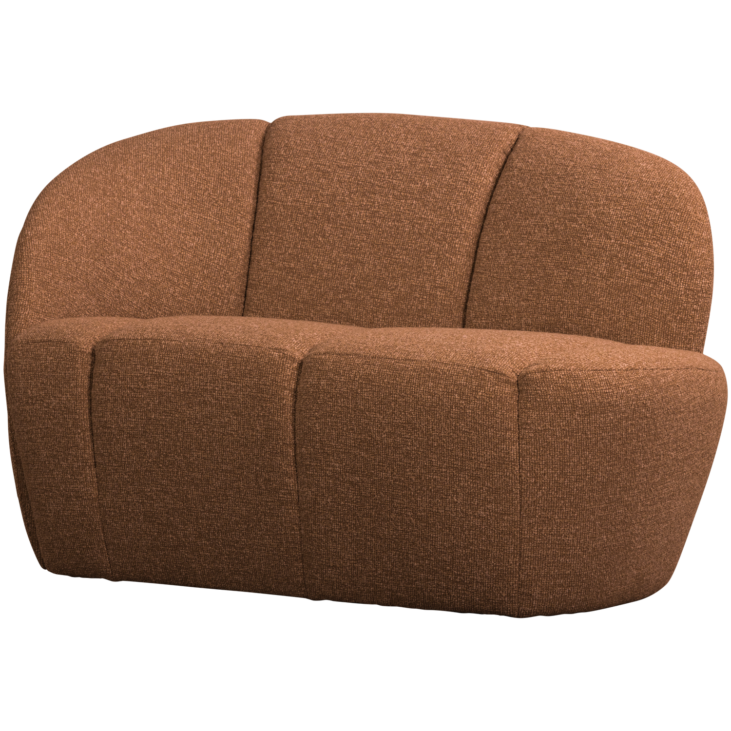 Sofa lewostronna 2-zits MOJO roestbruin gemêleerd boucle