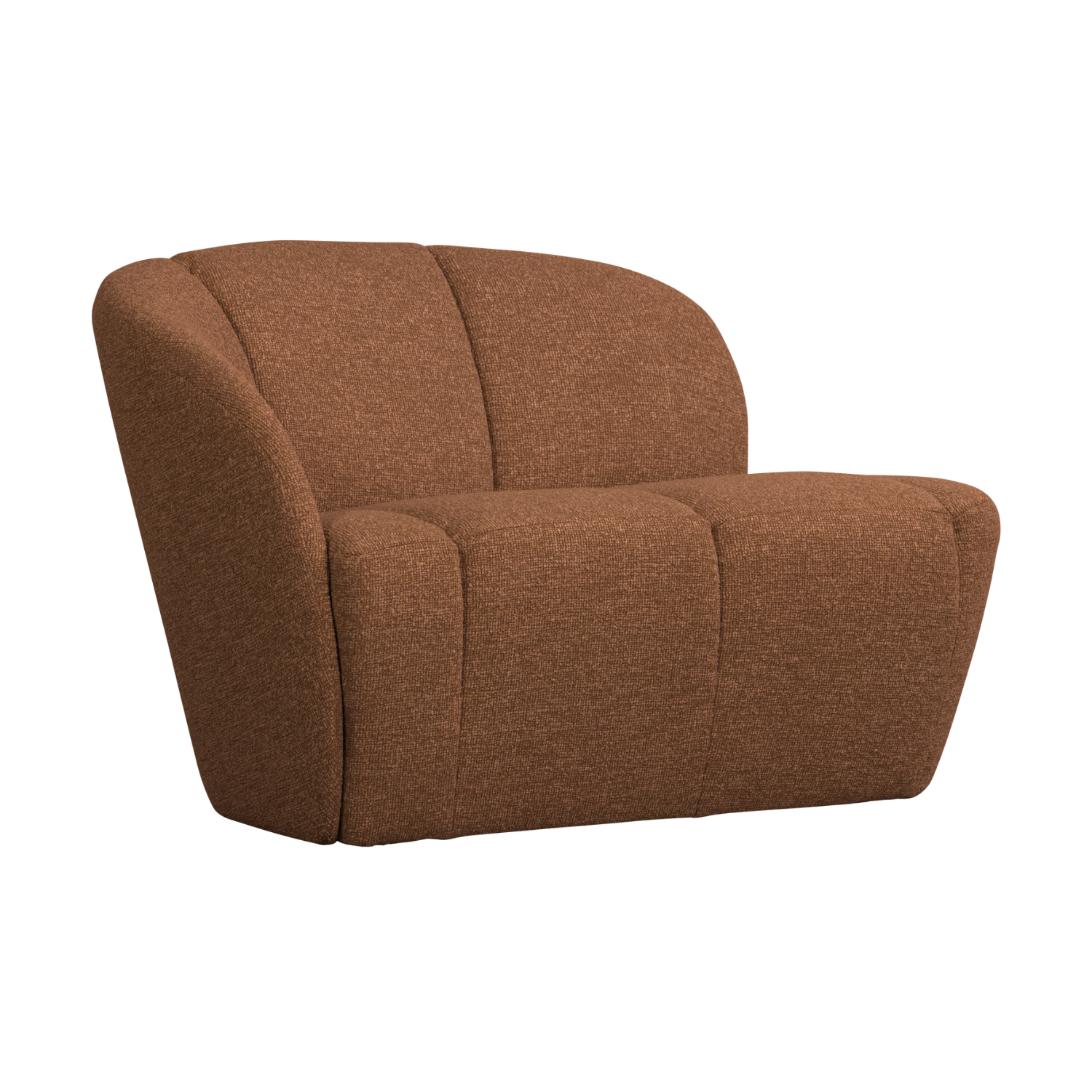 Sofa lewostronna 2-zits MOJO roestbruin gemêleerd boucle