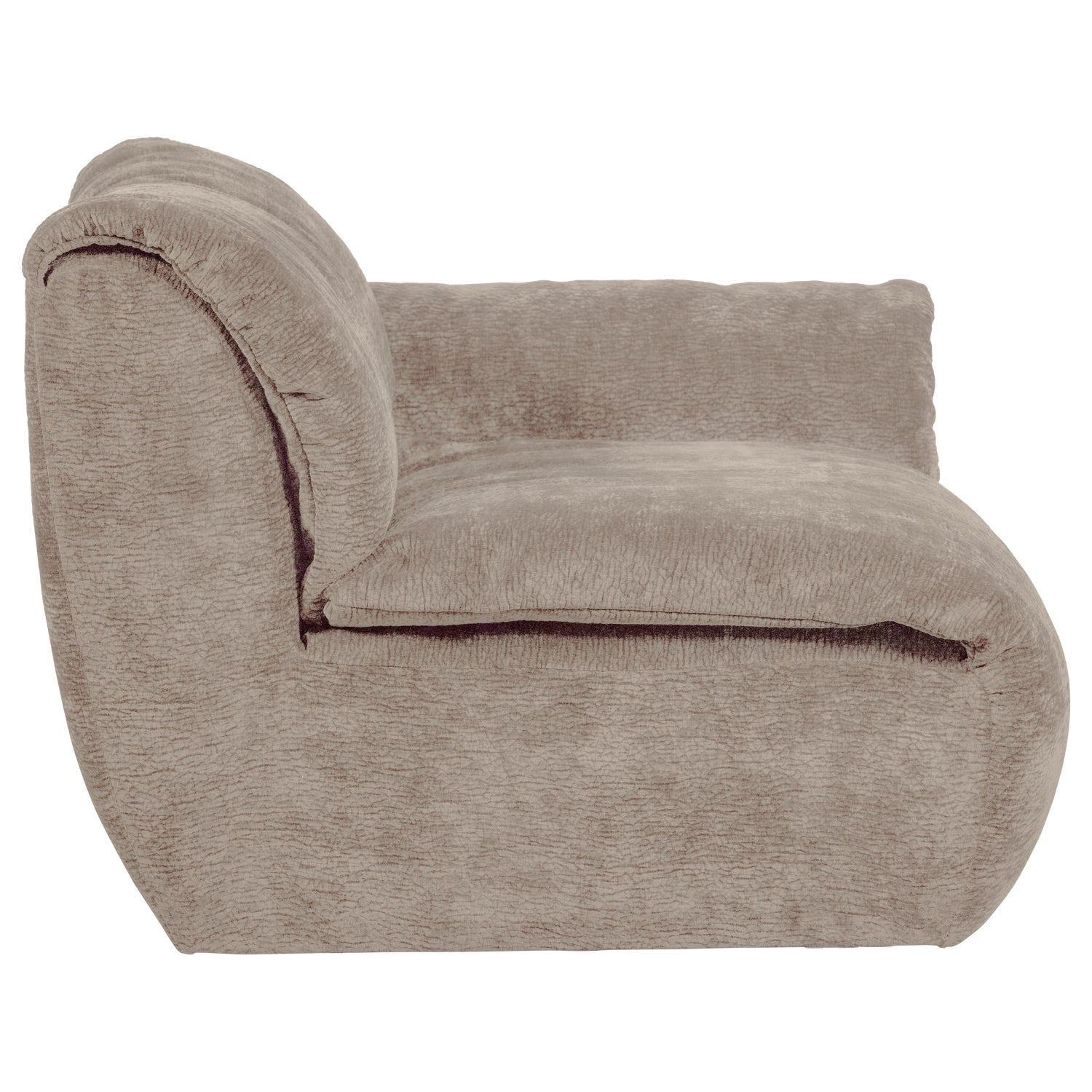 Modulaire bank BAGGY 3D - rechtszijdig zandkleurig element