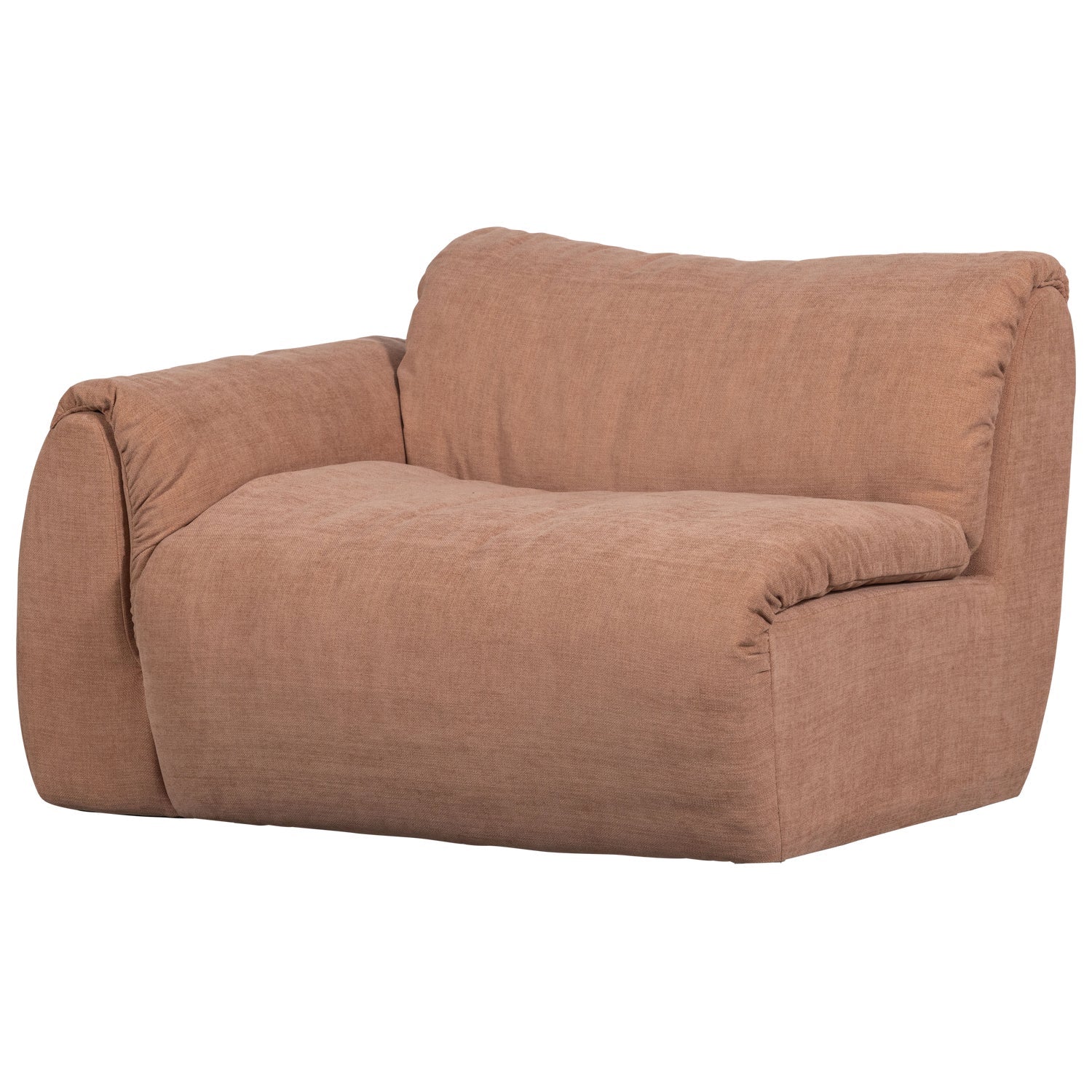Modulares Sofa BAGGY - linkes Element in Rosa