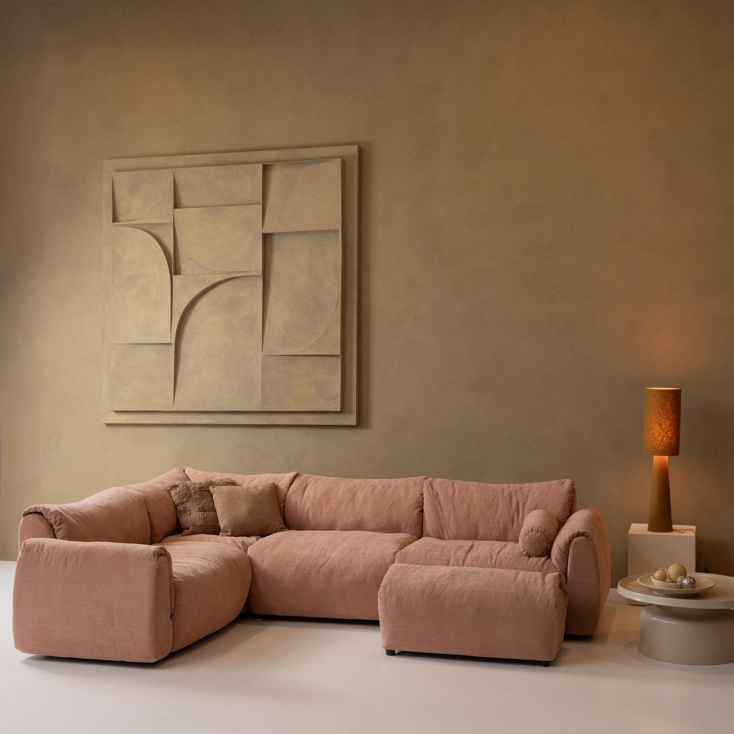 BAGGY modular sofa - pink corner element