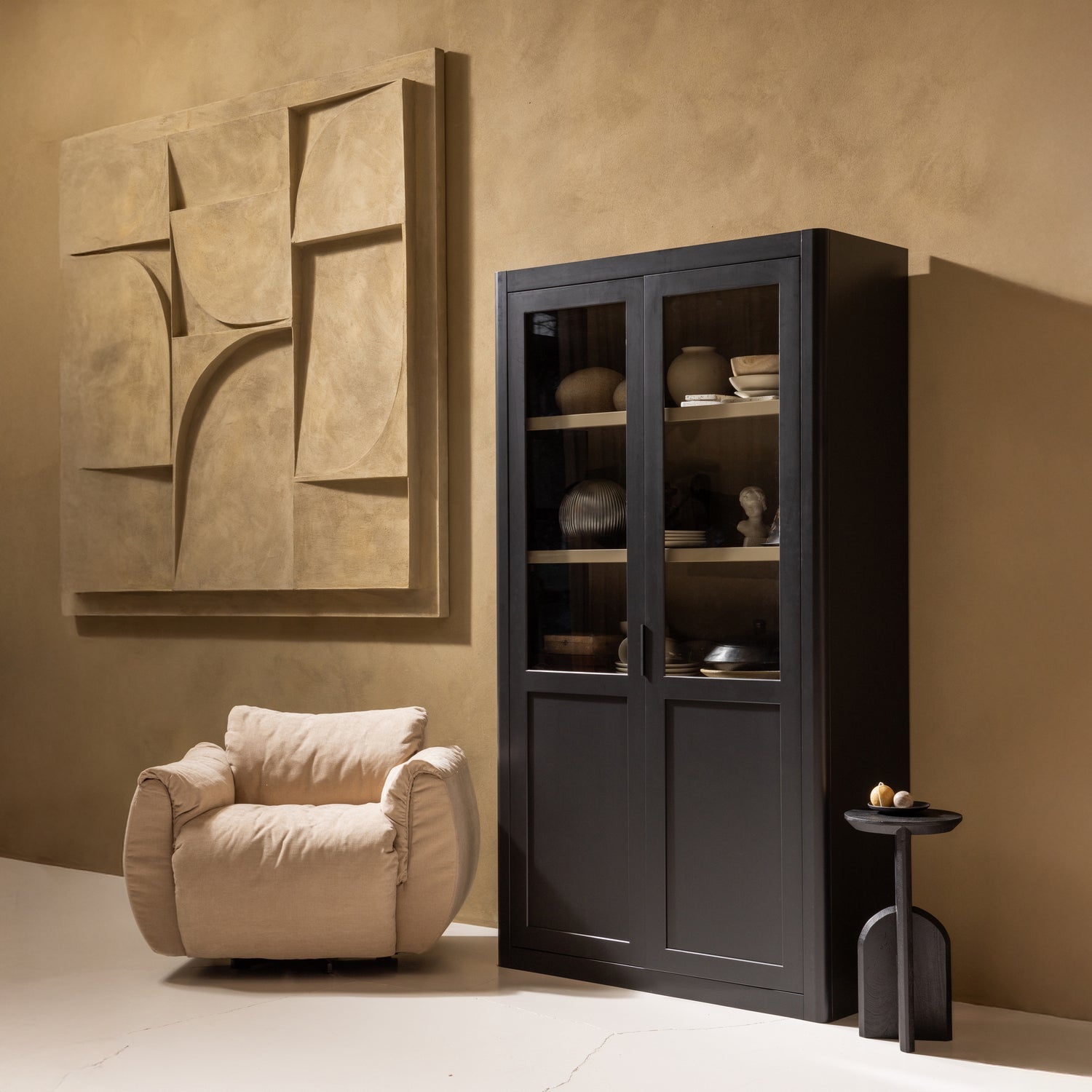 Draaistoel BAGGY zandkleurig