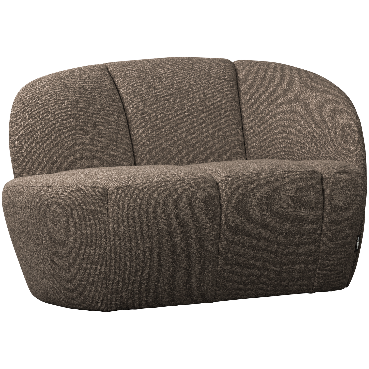 Sofa rechtszijdig 2-persoons MOJO bruin gemêleerd boucle