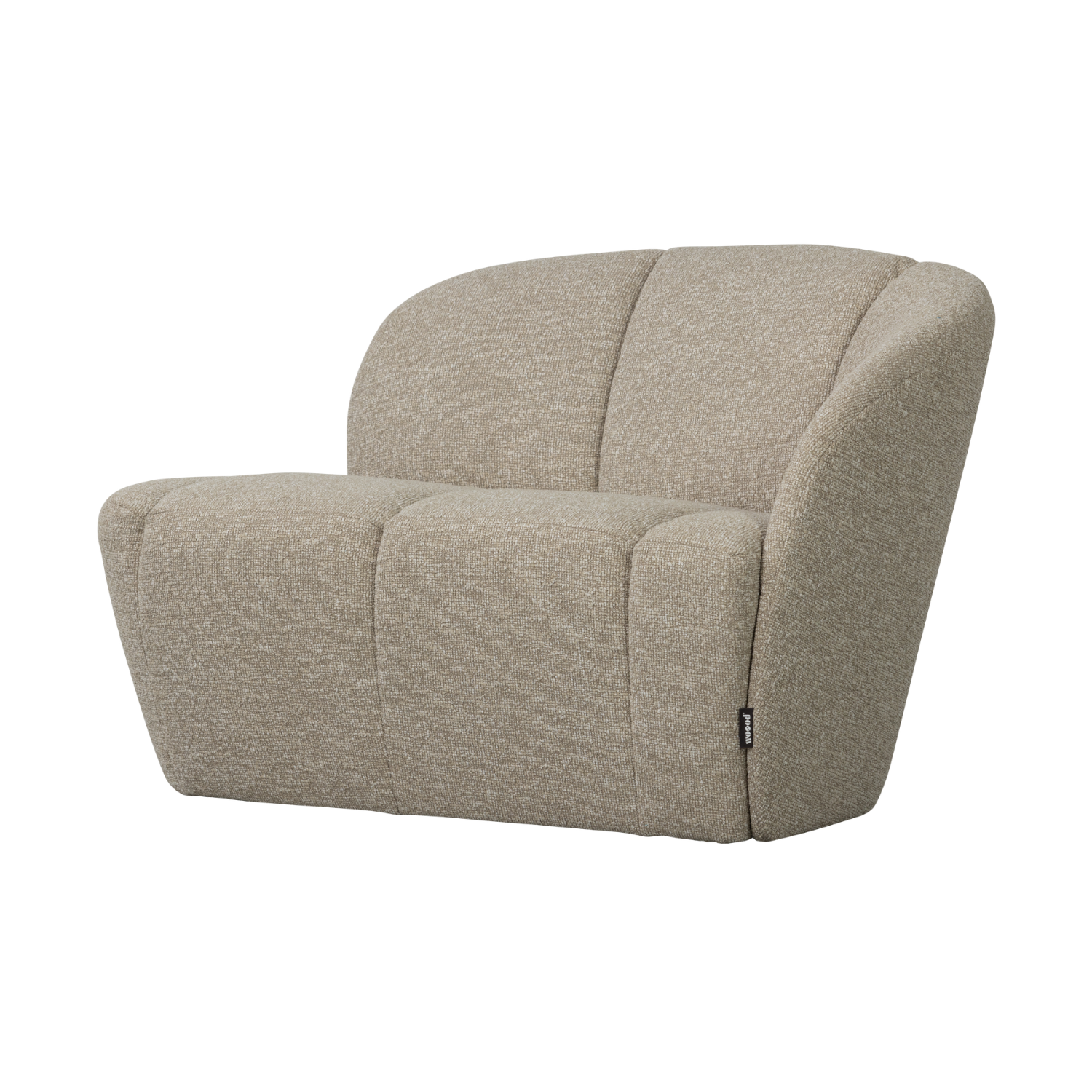 Sofa rechtszijdig 2-persoons MOJO zandkleurige mélange boucle