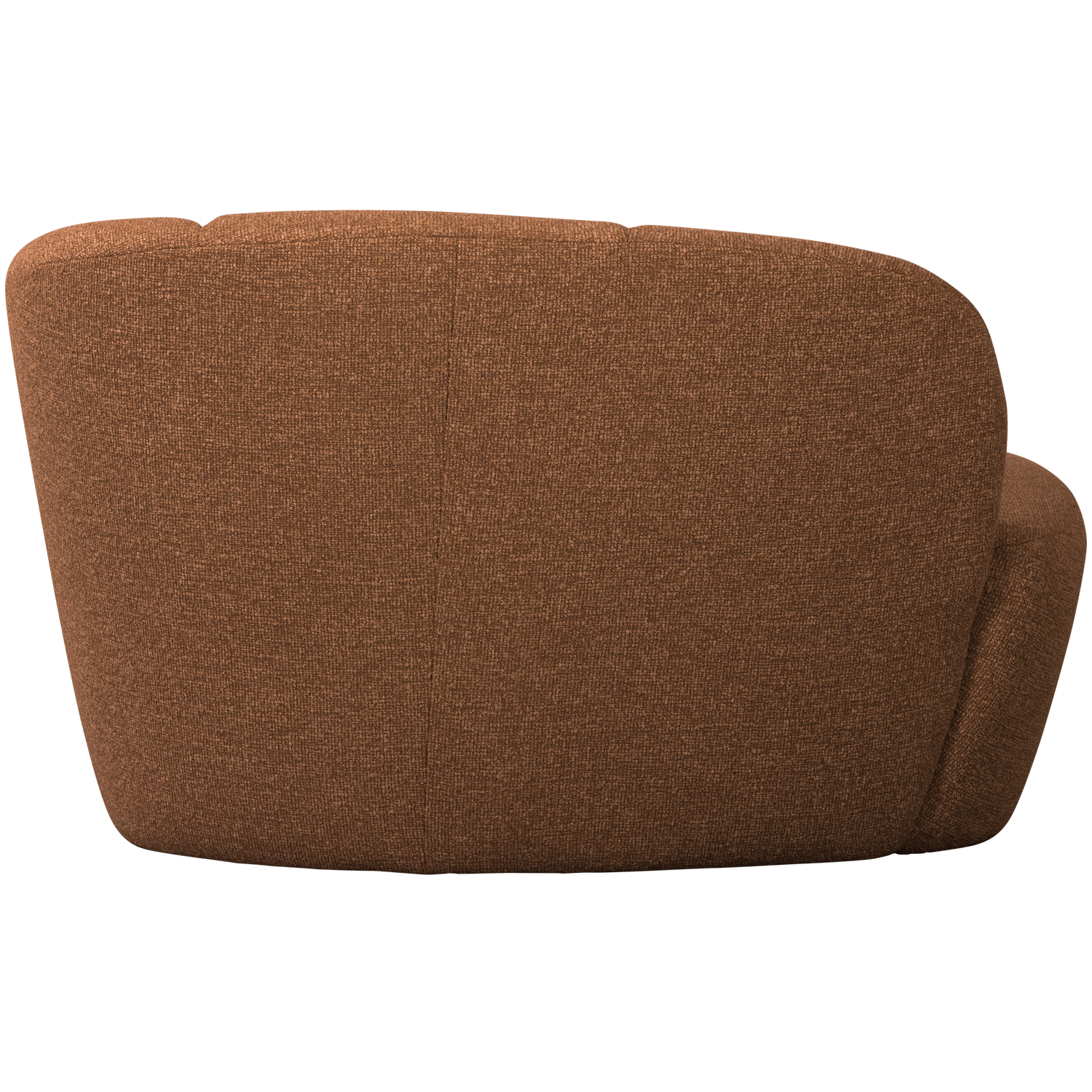 Right-facing 2-seater Sofa MOJO rust brown mélange boucle