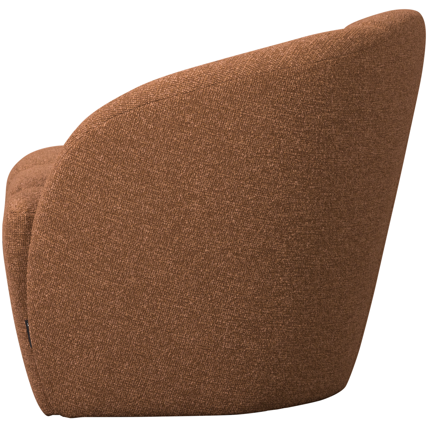 Right-facing 2-seater Sofa MOJO rust brown mélange boucle