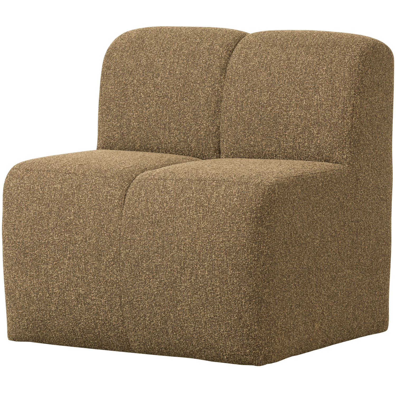 Fotel / moduł MOJO BENCH miodowy melanż boucle – styl nowoczesny