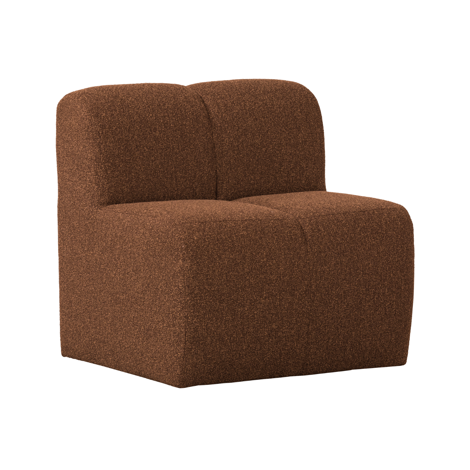 Sessel / Modul MOJO BENCH rostbraun meliert Boucle