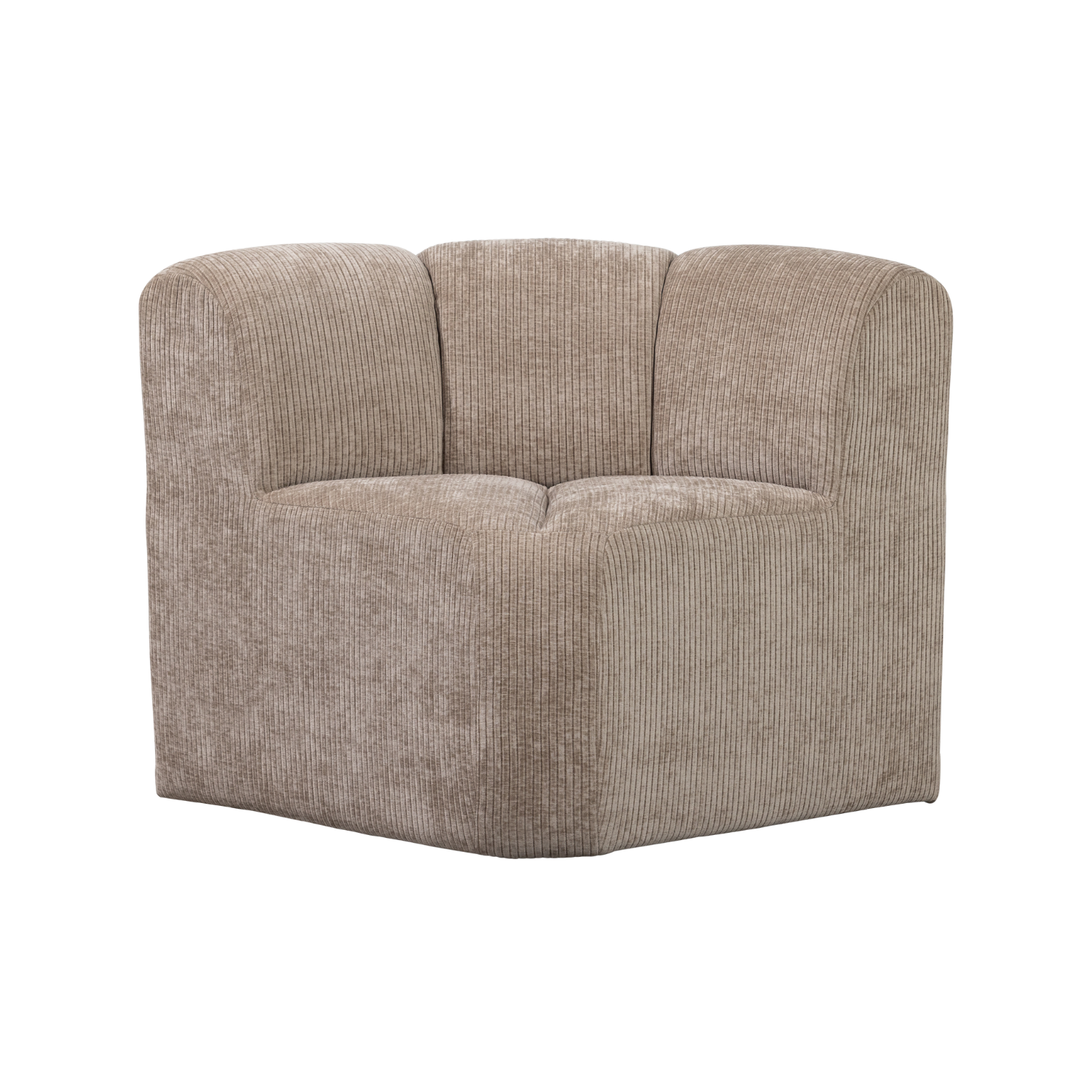 Modulaire bank MOJO BENCH - hoekelement zandkleurige corduroy