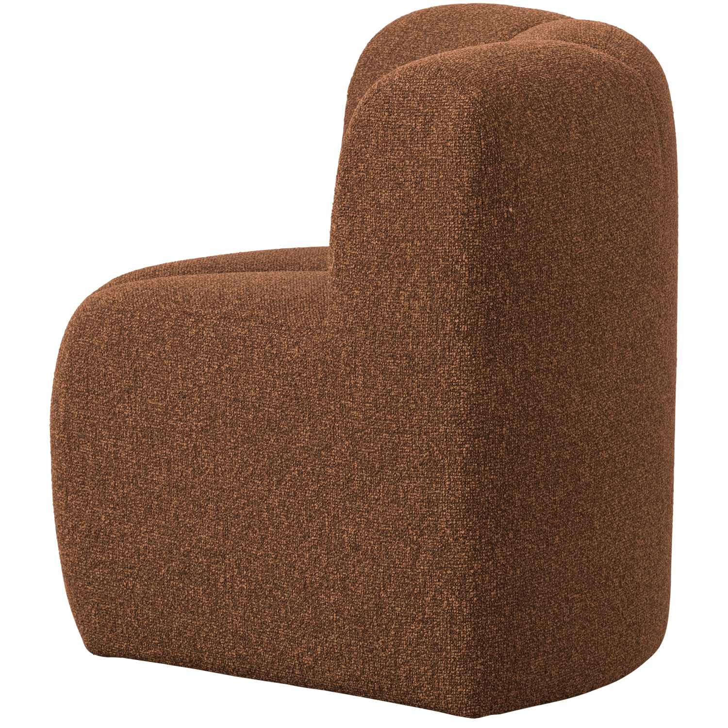 Modulaire bank MOJO BENCH - hoekelement roestbruin gemêleerd boucle