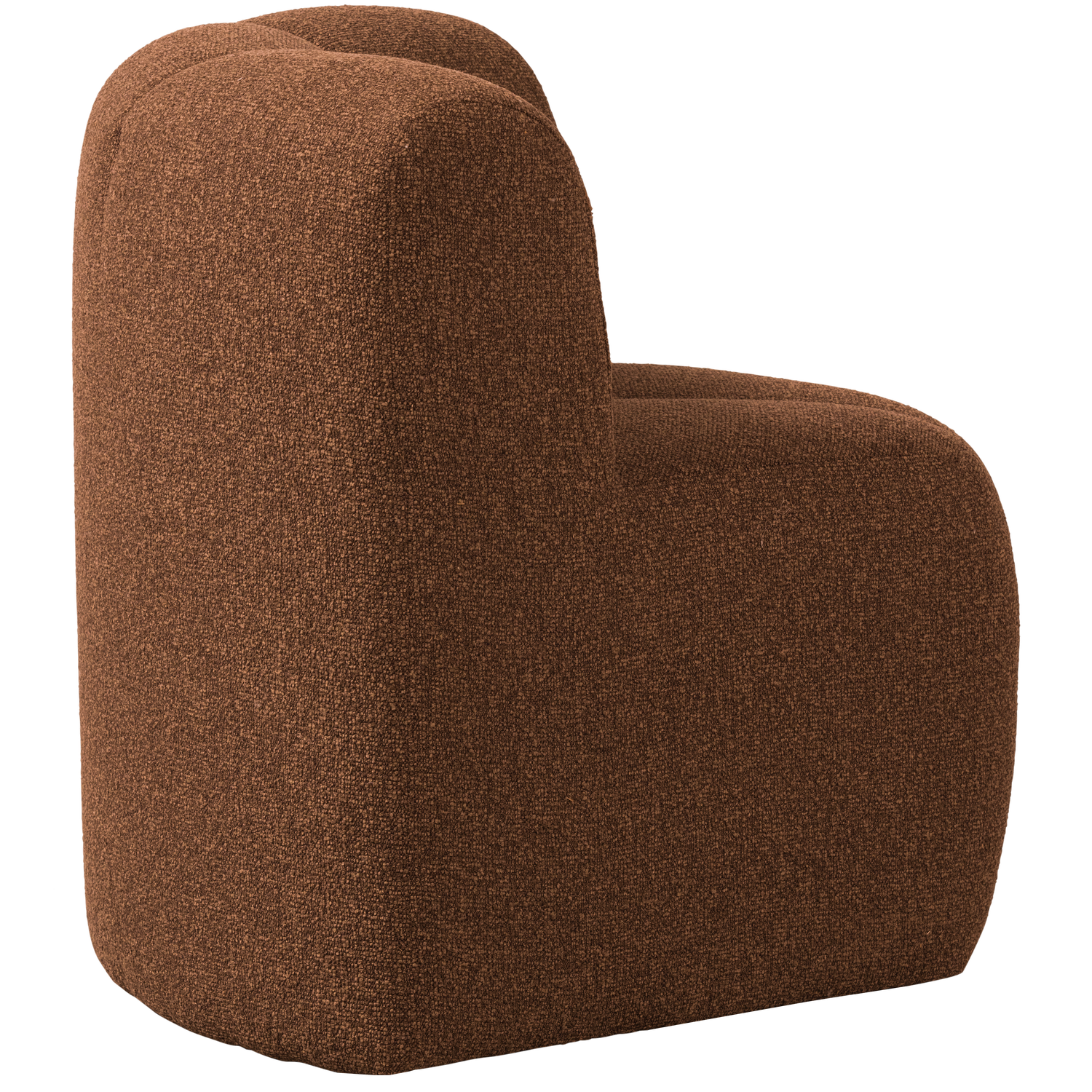 Modulaire bank MOJO BENCH - hoekelement roestbruin gemêleerd boucle