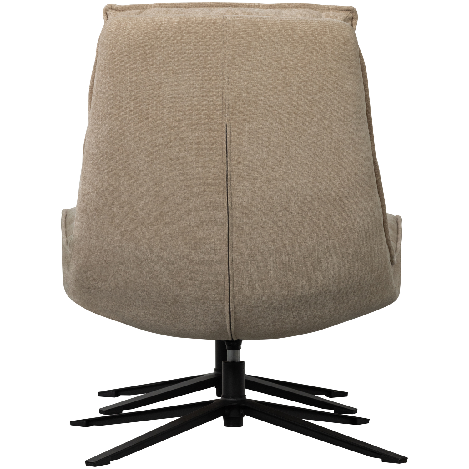KUBE Beige Swivel Armchair with Footrest