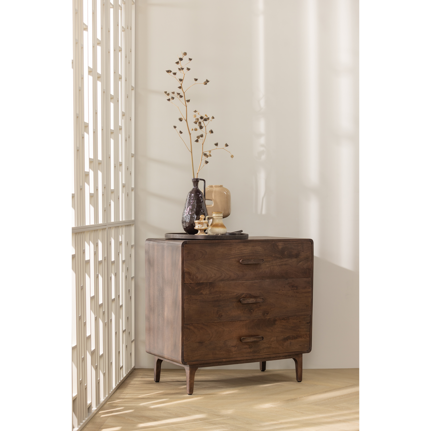 LIYA Mango Wood Chest of Drawers