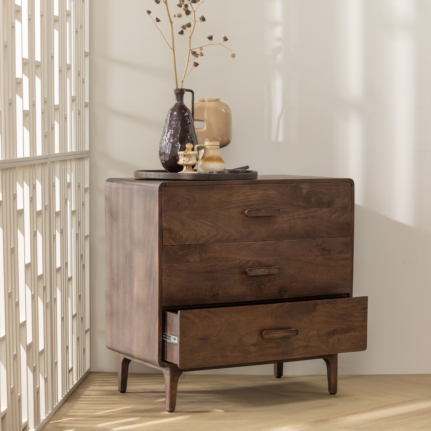 LIYA Mango Wood Chest of Drawers