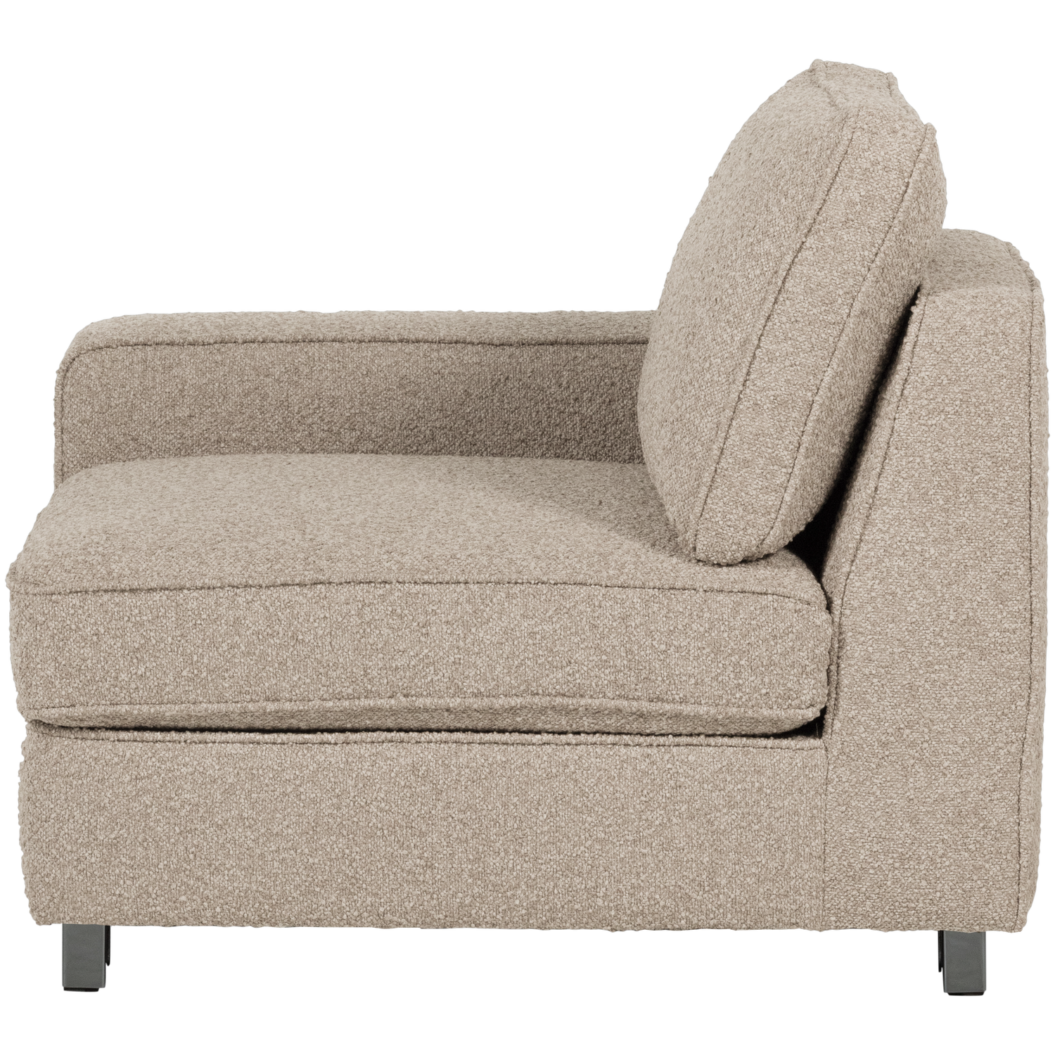 Sofa LAZY - moduł końcowy lewostronny piaskowy bouclé – Woood
