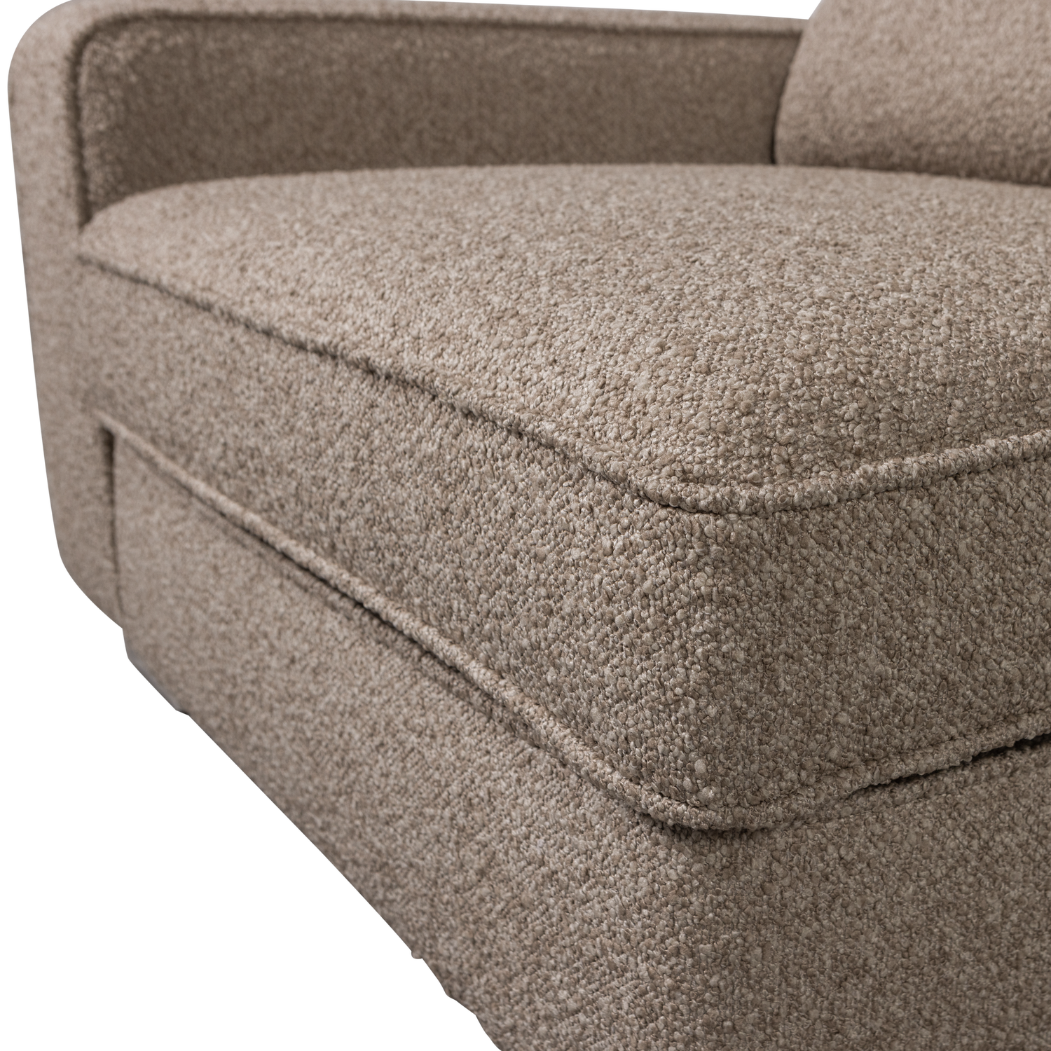 Sofa LAZY - moduł końcowy lewostronny beżowy bouclé – Woood