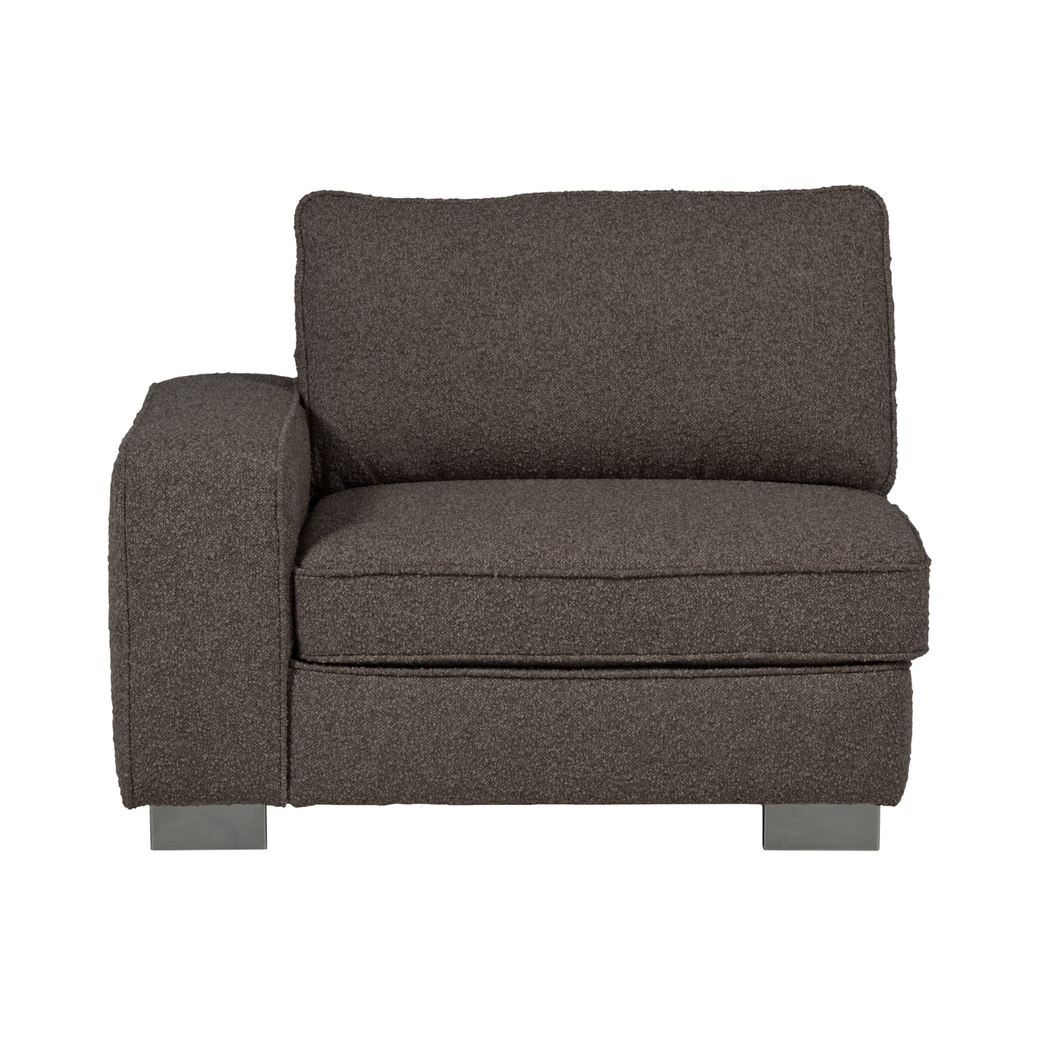 Sofa LAZY - moduł końcowy lewostronny antracytowy bouclé – Woood