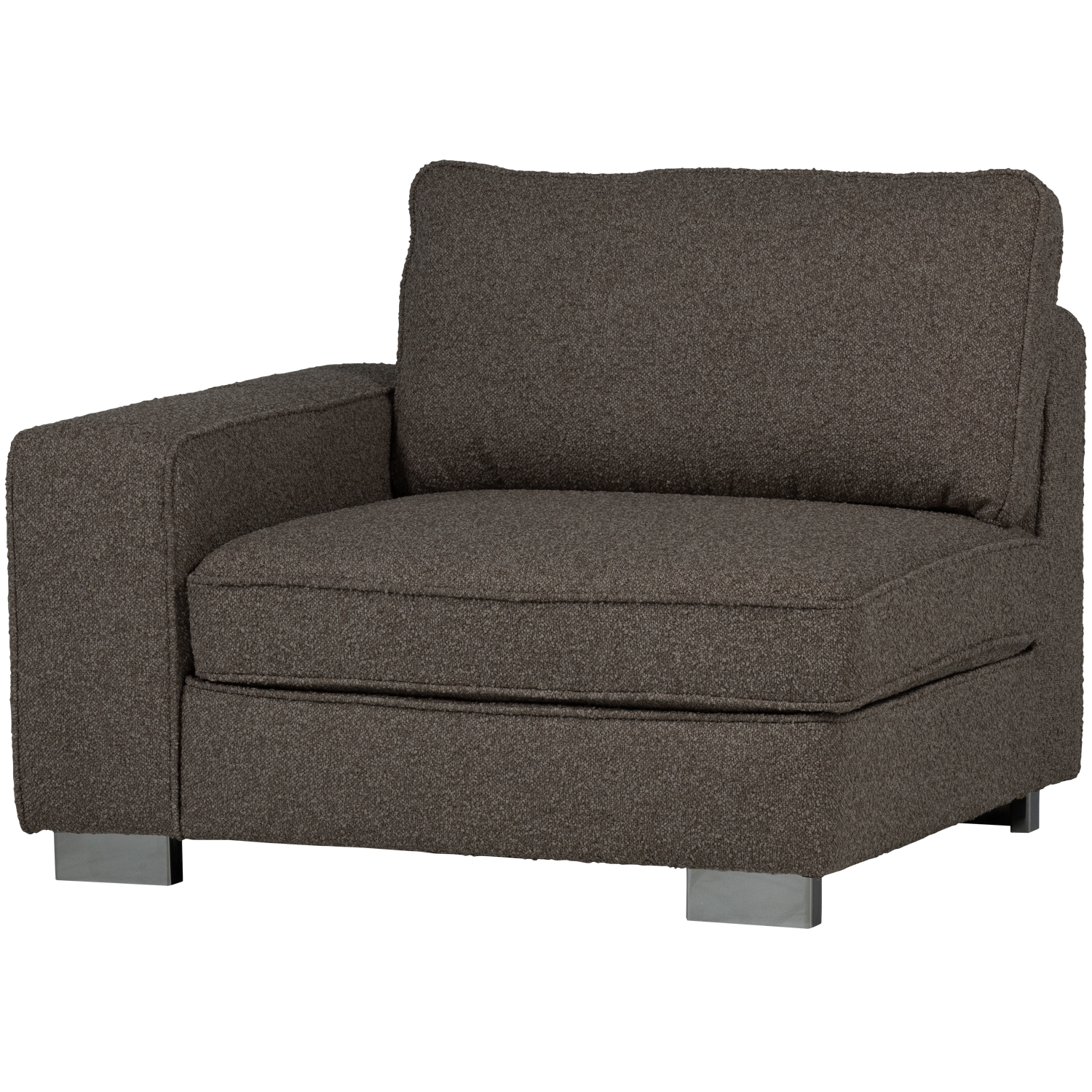 Sofa LAZY - moduł końcowy lewostronny antracytowy bouclé – Woood
