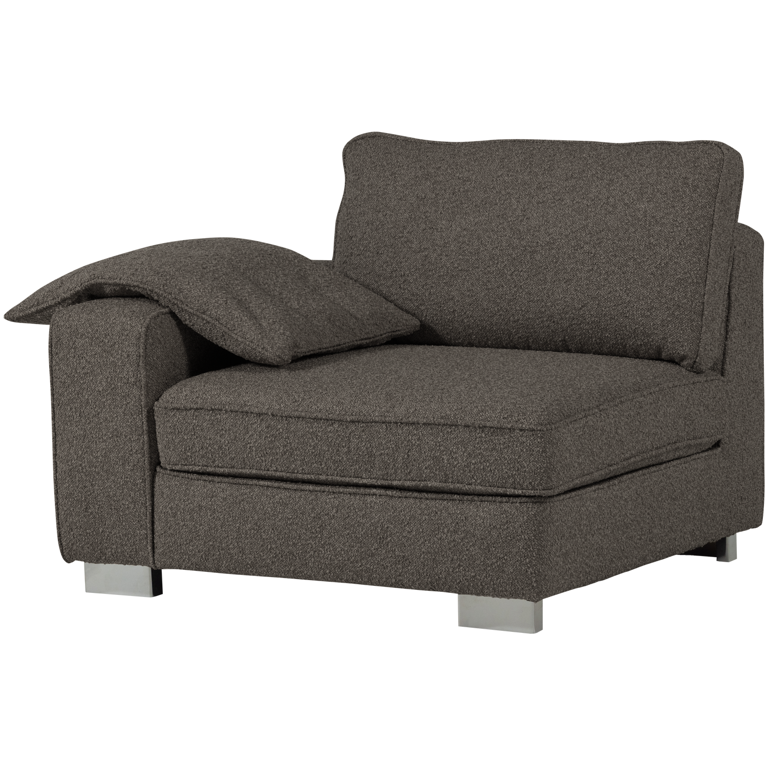 Sofa LAZY - moduł końcowy lewostronny antracytowy bouclé – Woood