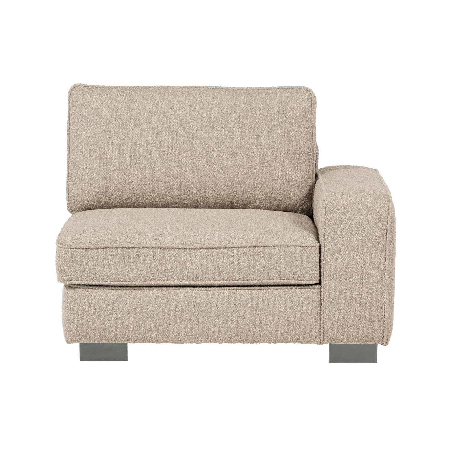 Sofa LAZY - moduł końcowy prawostronny piaskowy bouclé – Woood