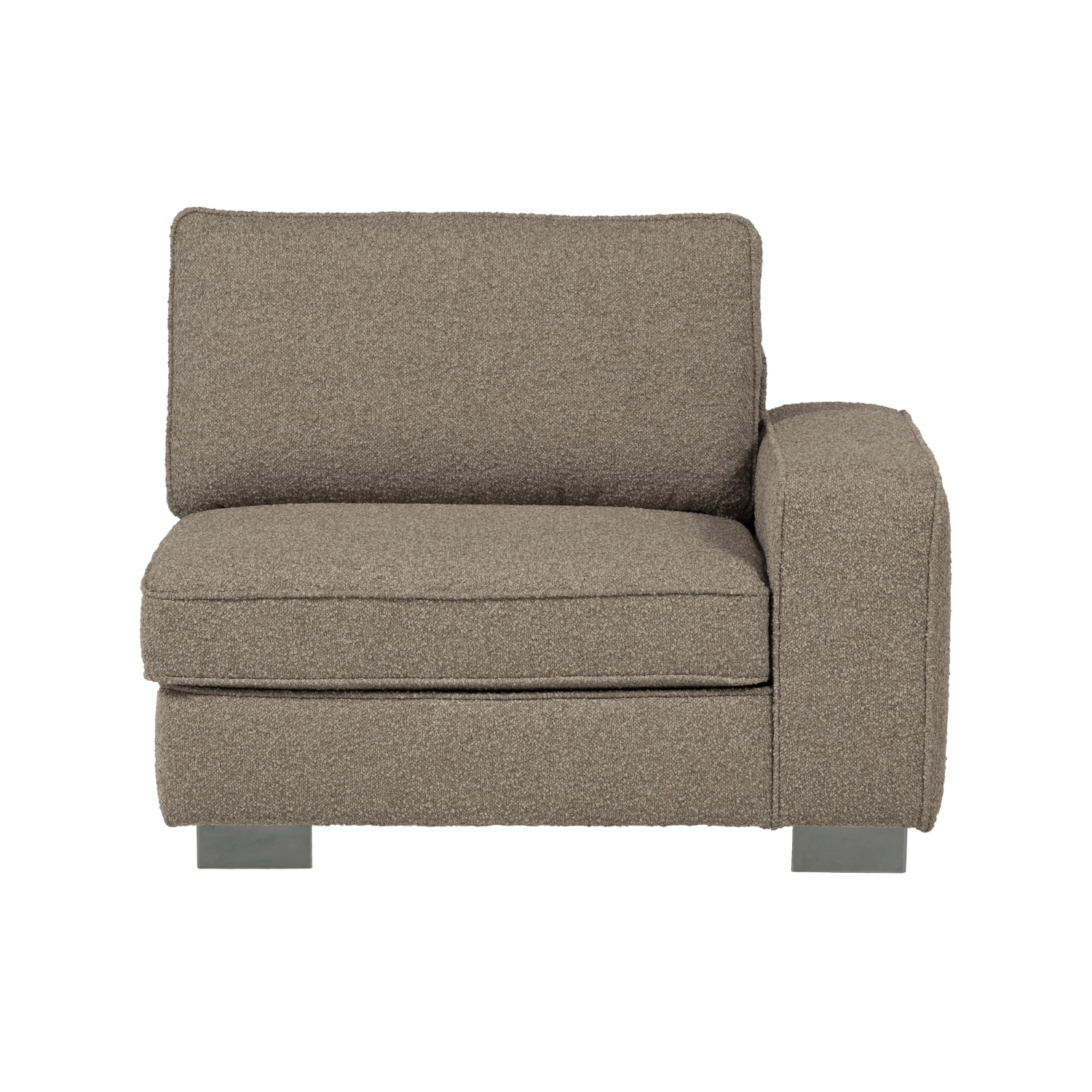 Sofa LAZY - moduł końcowy prawostronny beżowy bouclé – Woood
