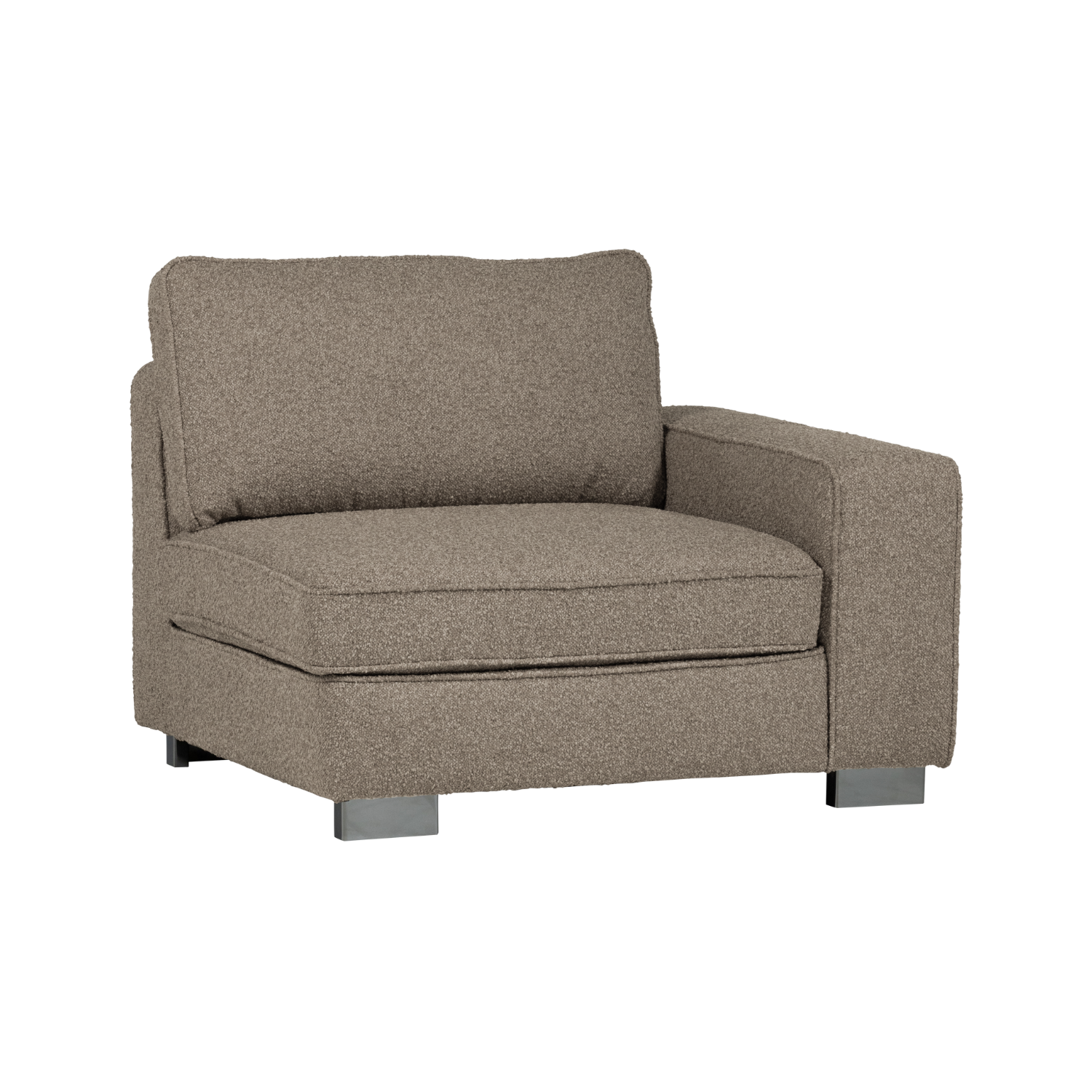 Sofa LAZY - moduł końcowy prawostronny beżowy bouclé – Woood