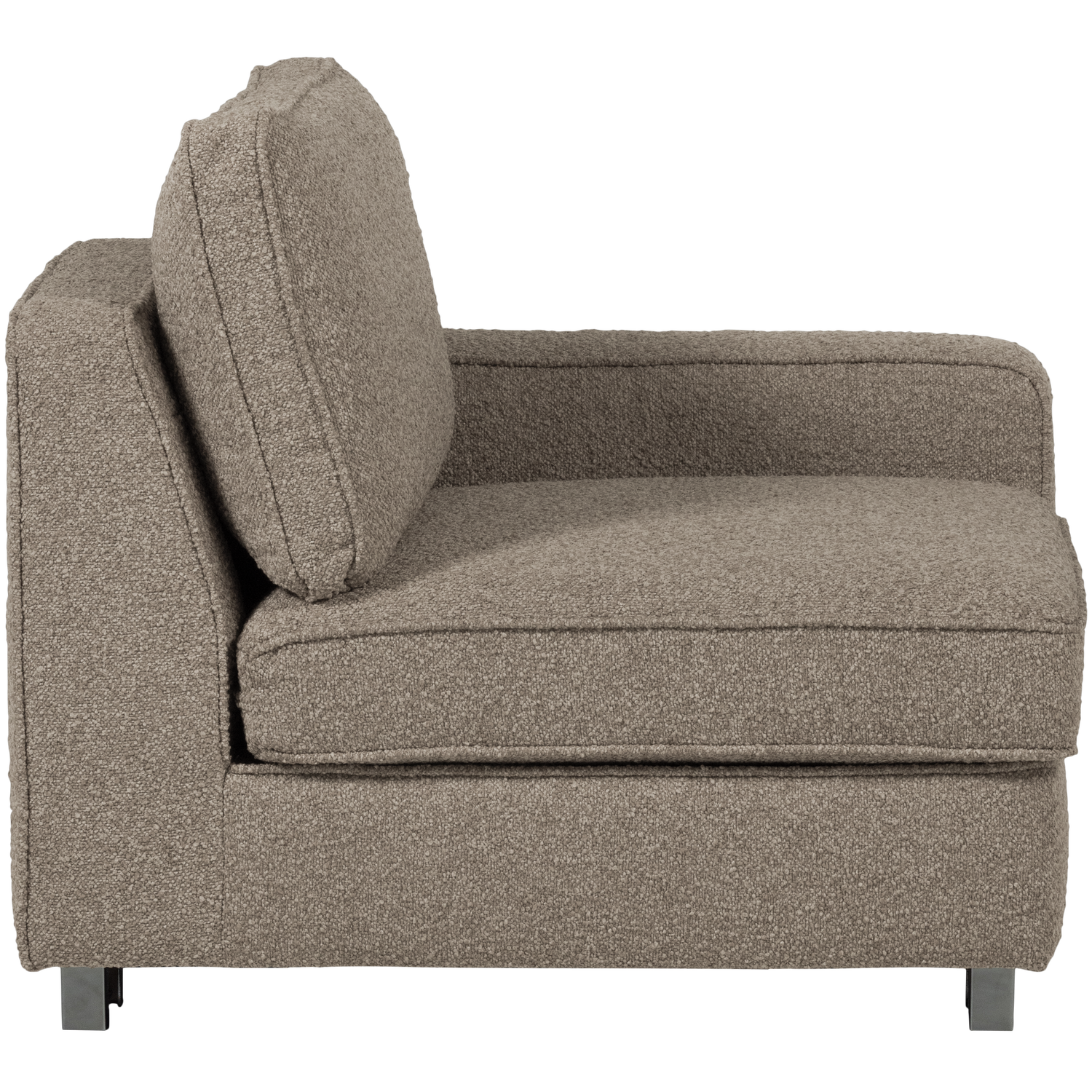 Sofa LAZY - moduł końcowy prawostronny beżowy bouclé – Woood