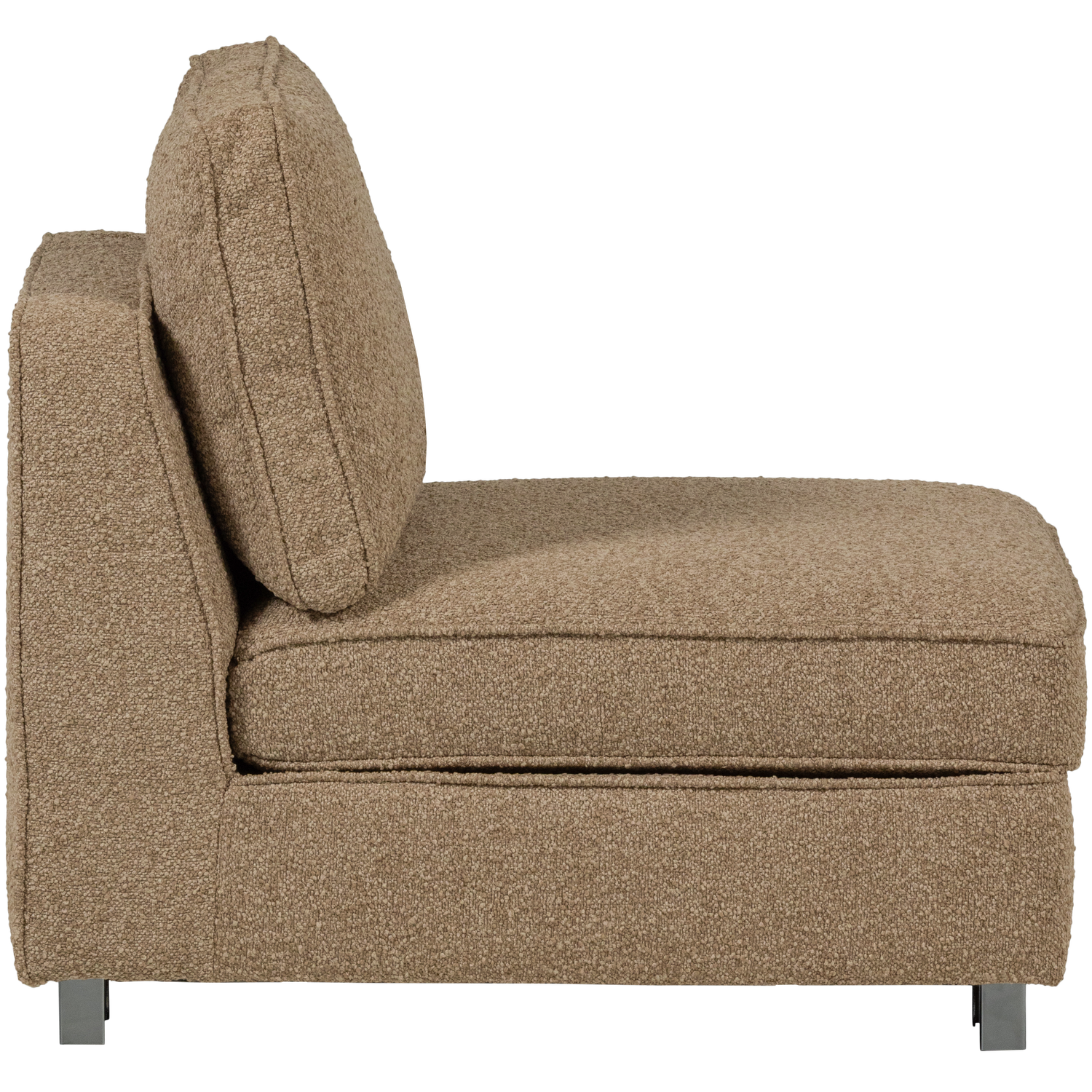 Fotel / moduł LAZY brązowy bouclé – Woood