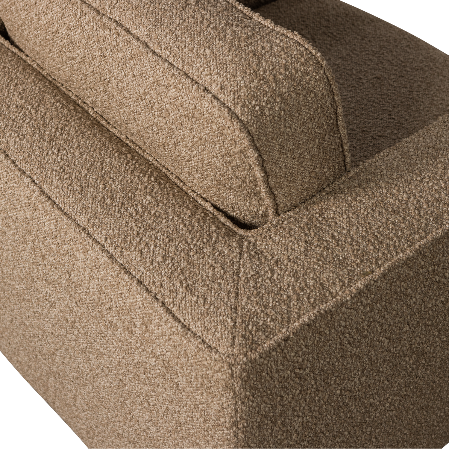 Draaistoel LAZY bruin bouclé