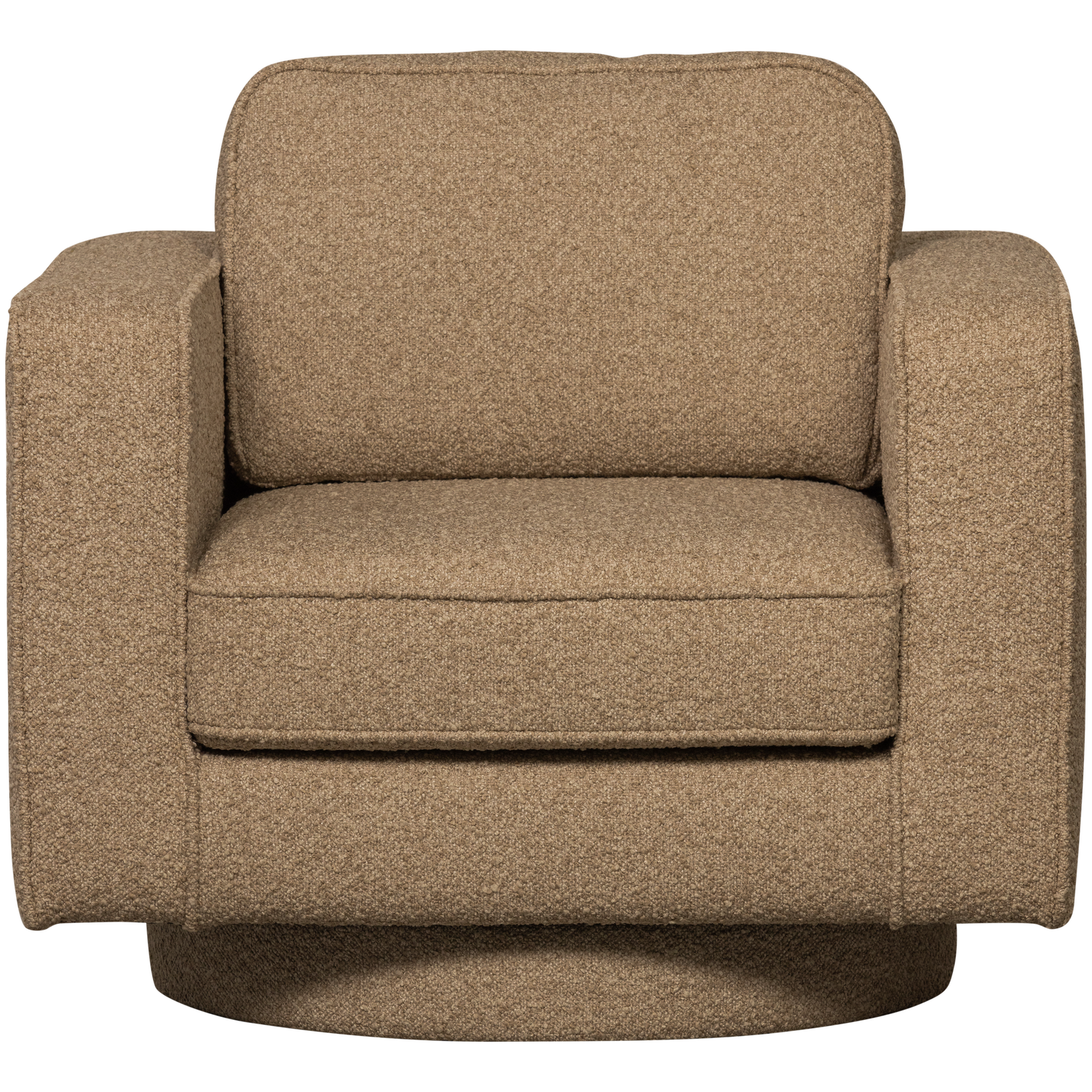 Draaistoel LAZY bruin bouclé