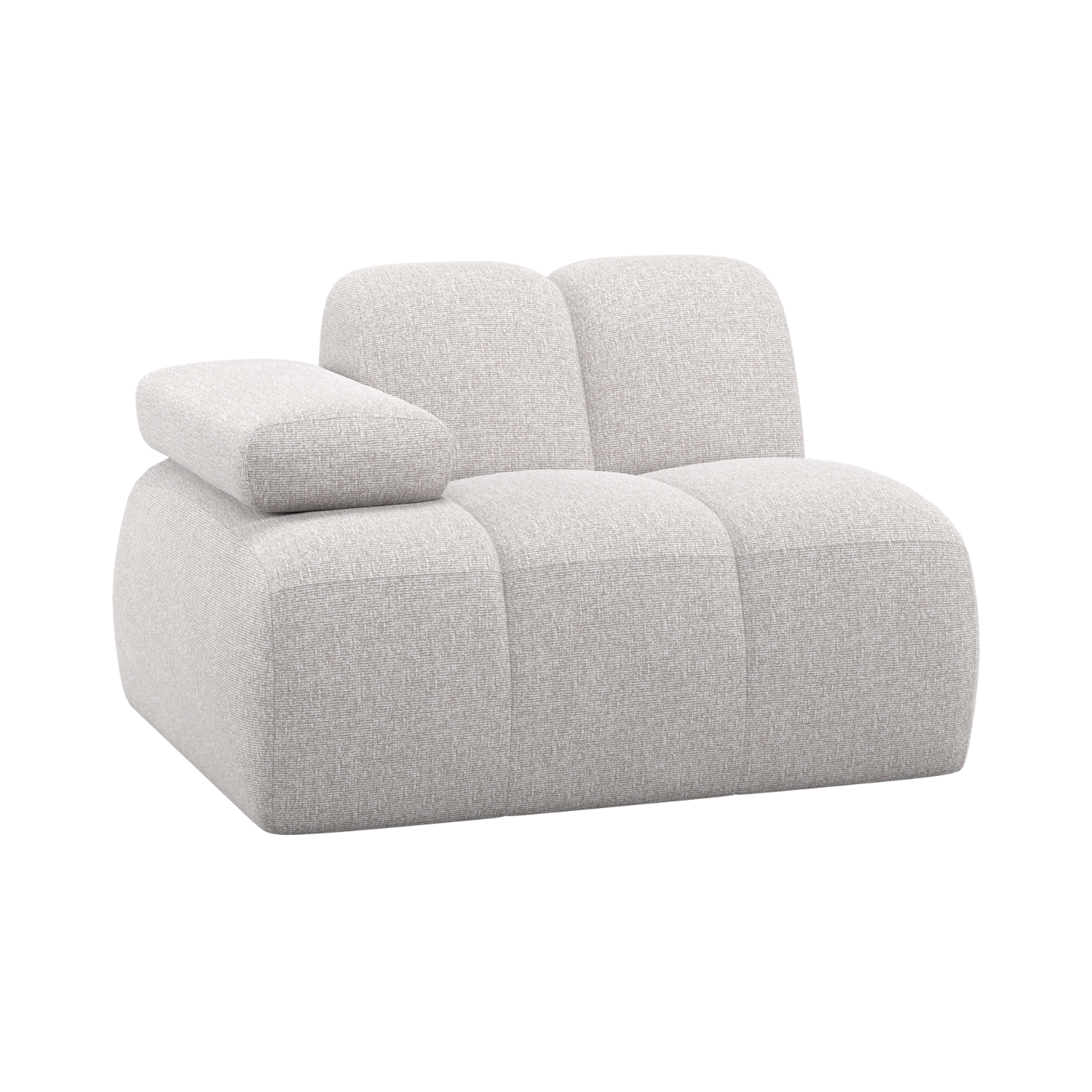 MOJO Modular Sofa - Left Element Ecru Bouclé