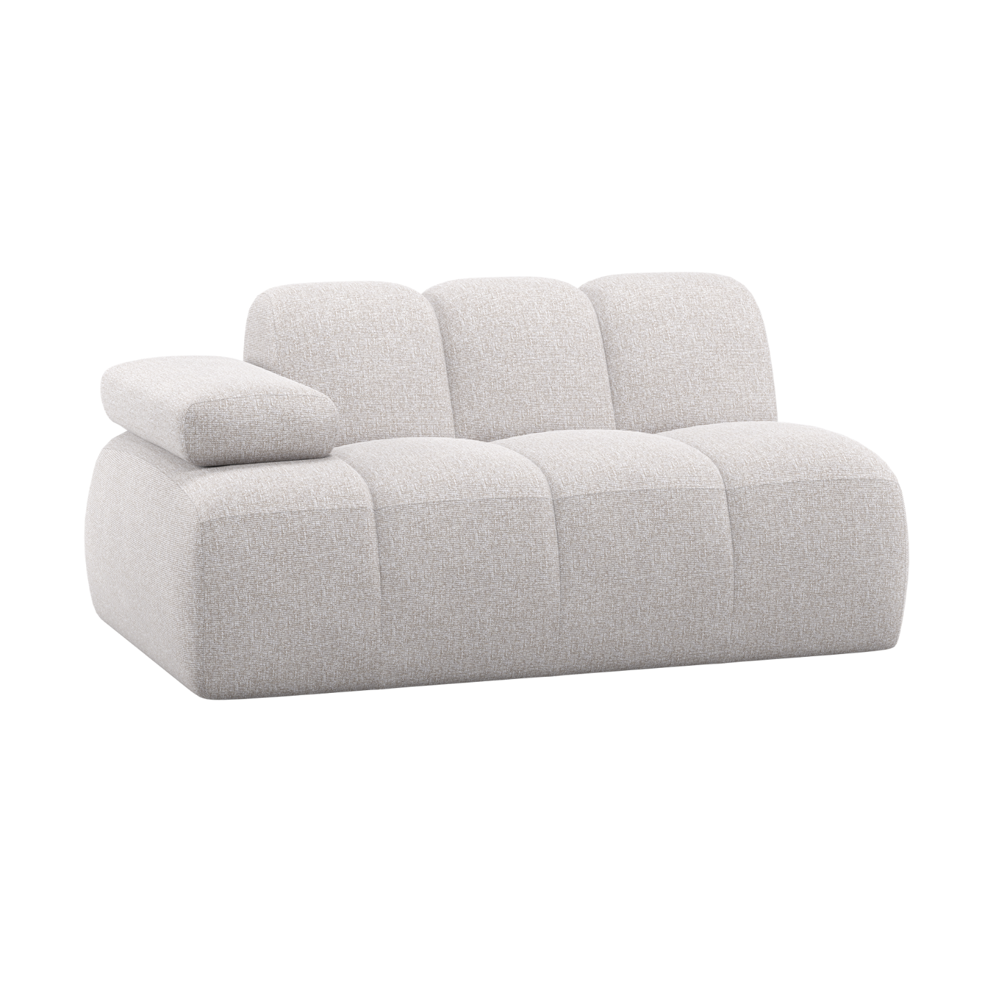 Modulaire bank MOJO - 1,5-zits element links ecru bouclé