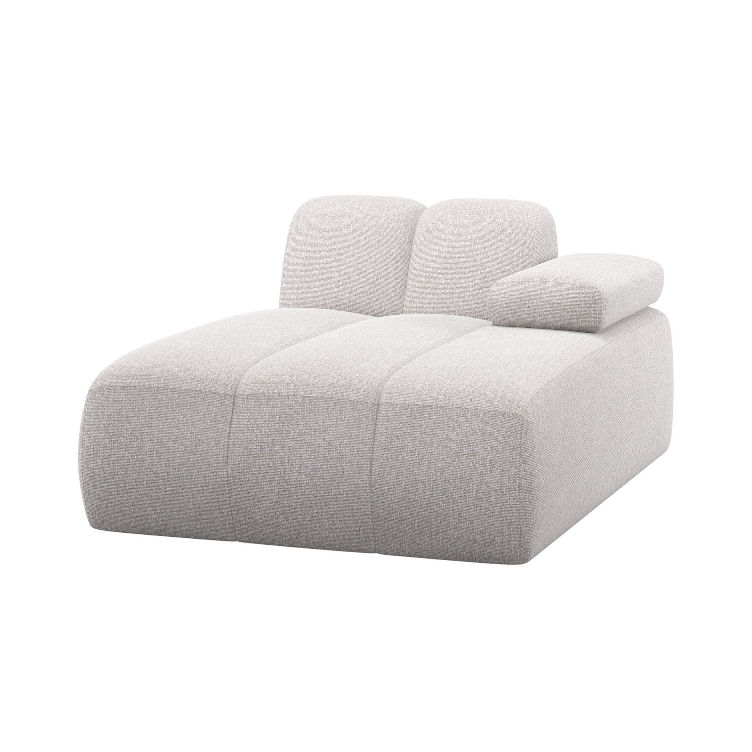 Sofa modułowa MOJO - szezlong prawostronny ecru bouclé – Woood