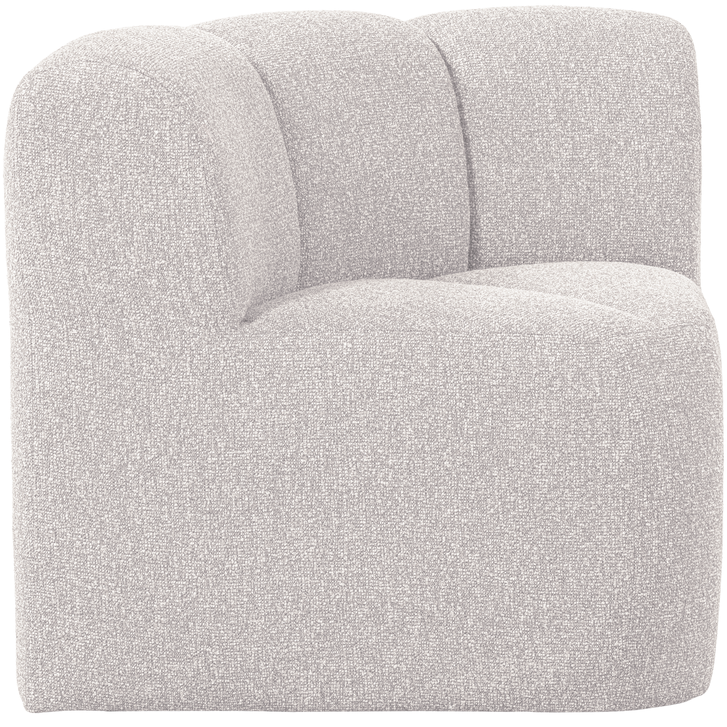 Sofa modułowa MOJO BENCH - element narożny ecru melanż boucle – Woood