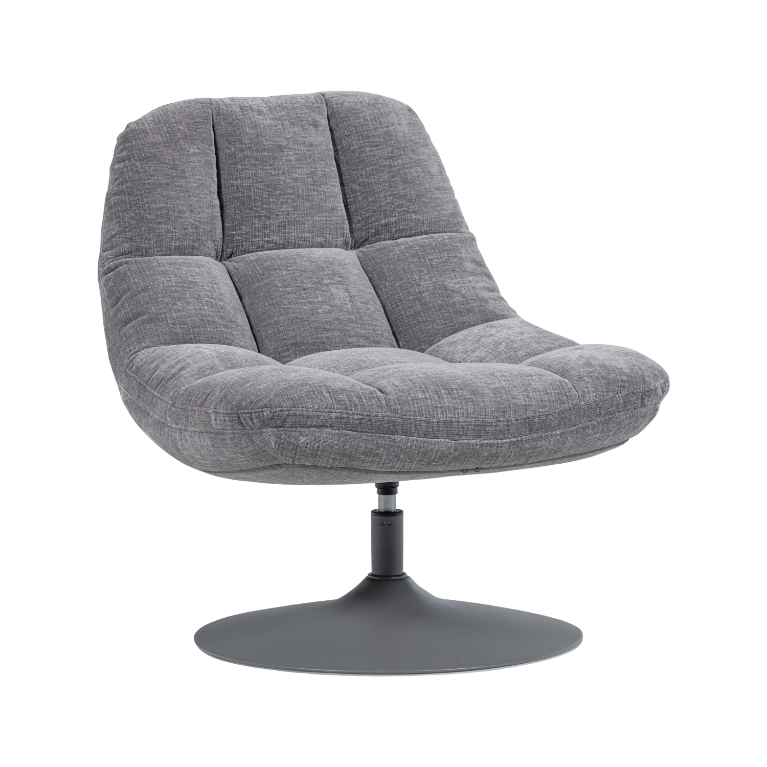 ELVI Light Gray Swivel Armchair
