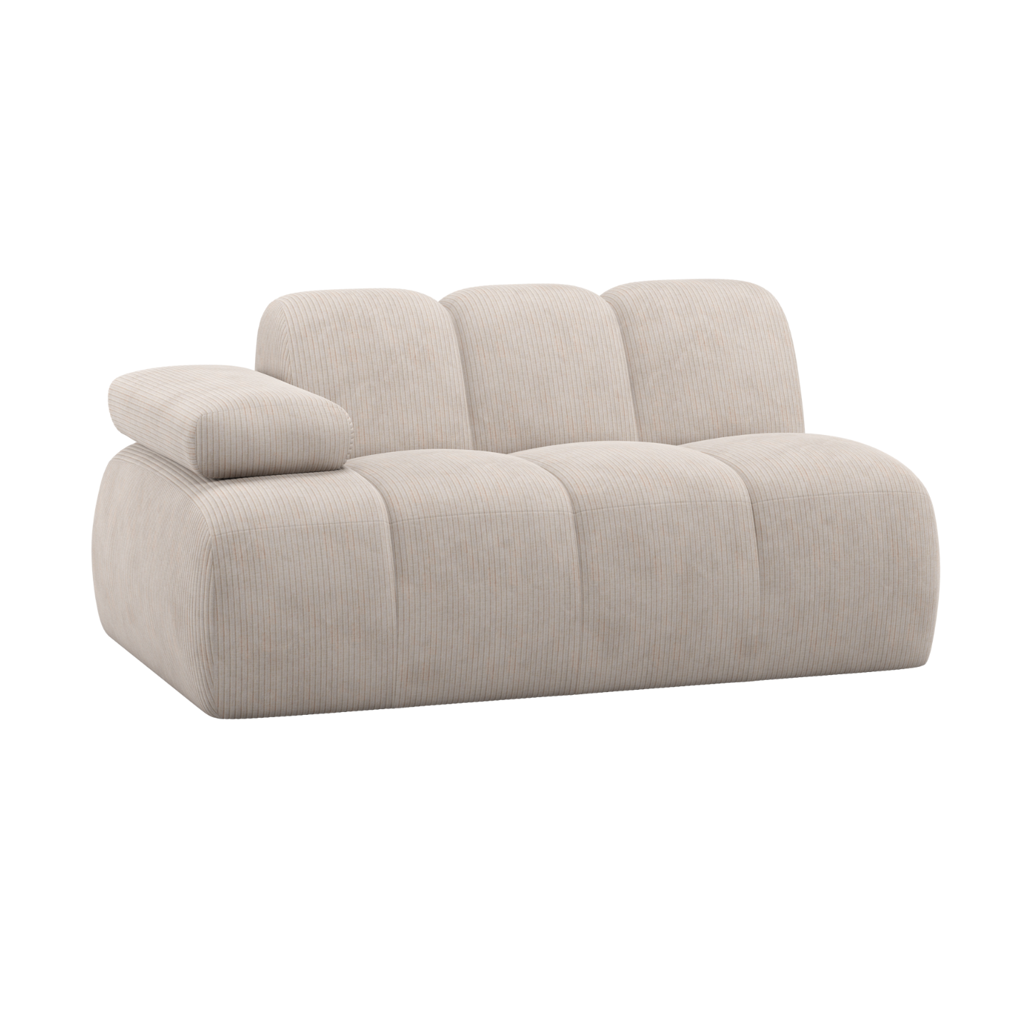 MOJO Modular Sofa - 1.5-Seater Left-Arm Ecru Corduroy