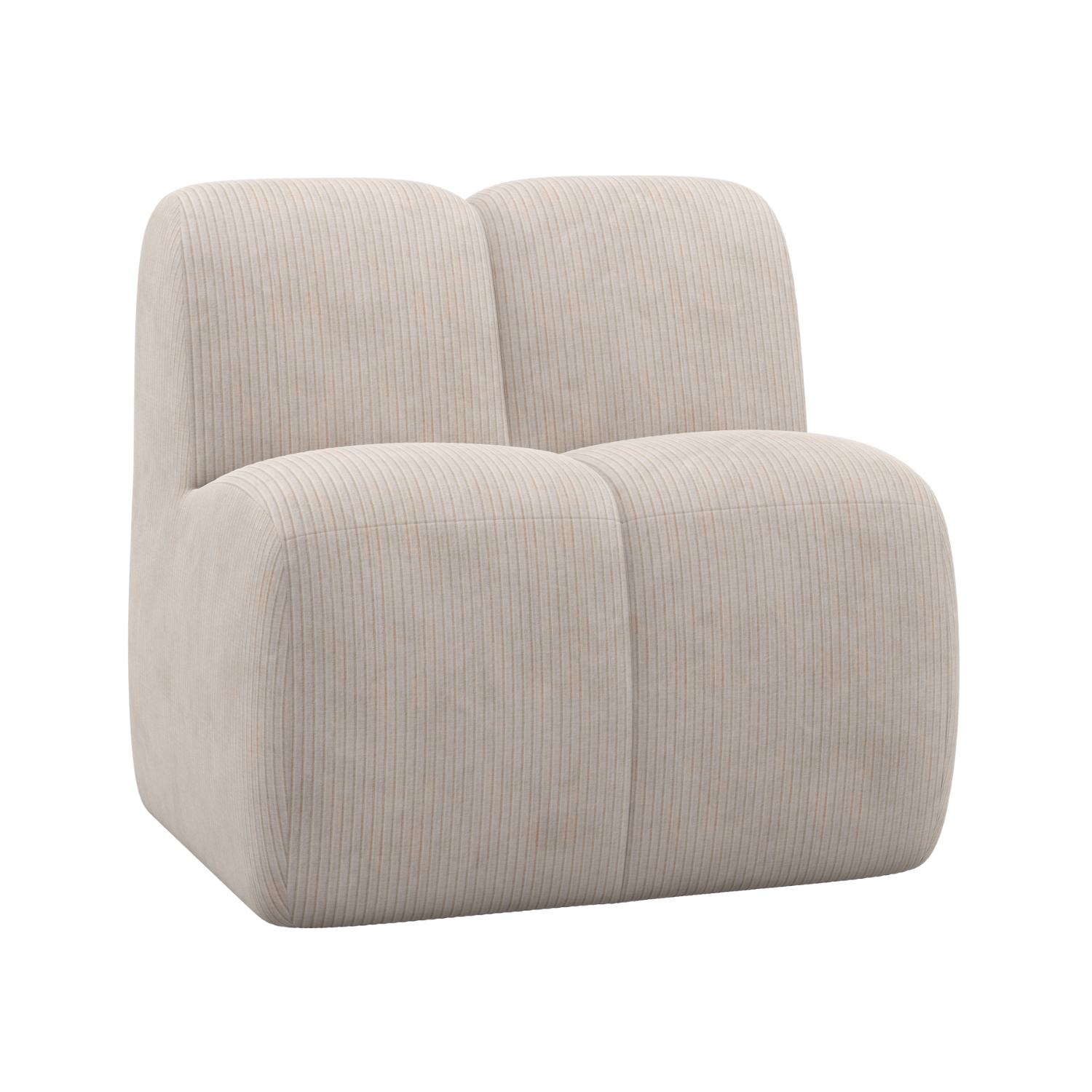 Fotel / moduł MOJO BENCH ecru sztruks – Woood