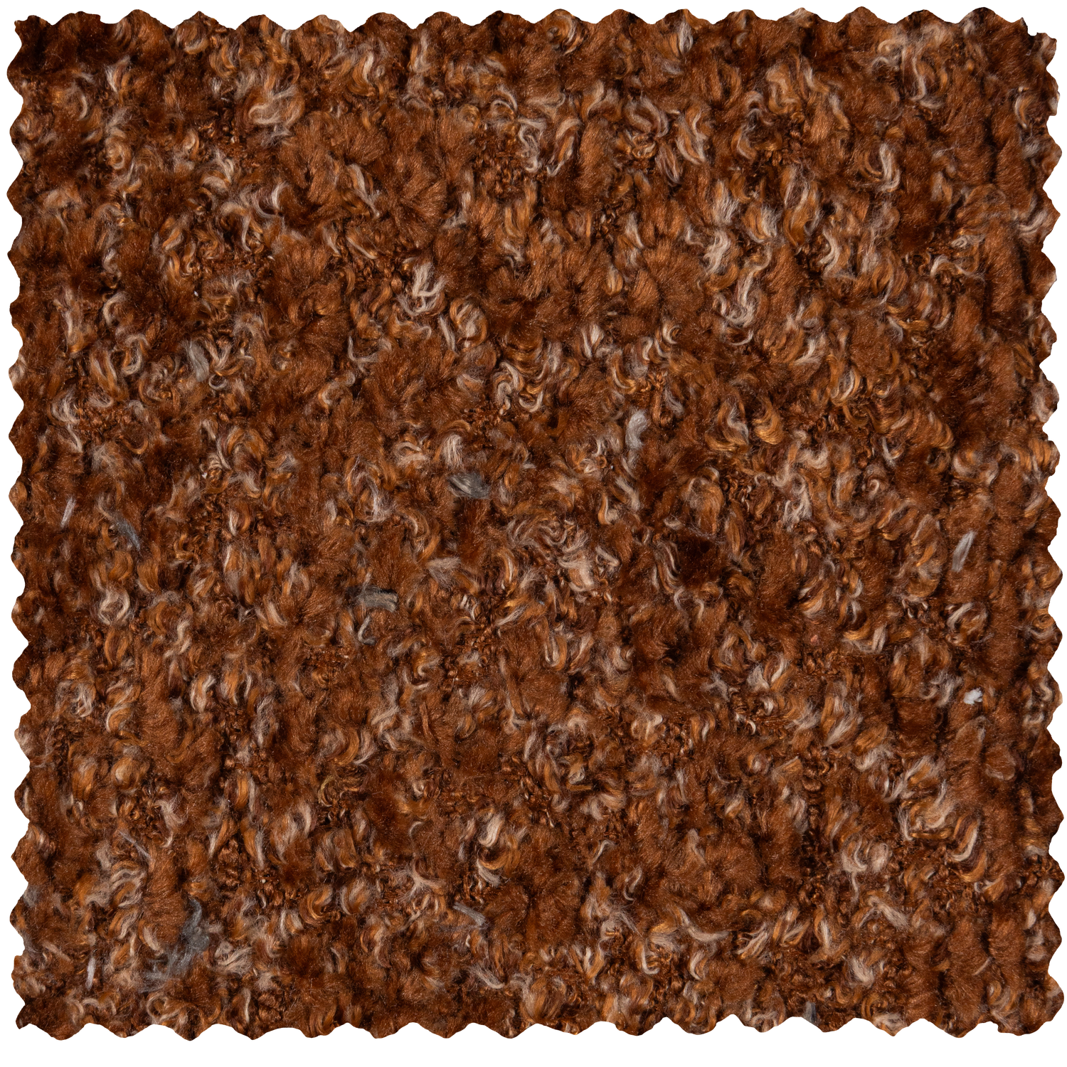 Modulares Sofa MOJO - 2-sitziges Element rechtsseitig in rostbraunem Bouclé