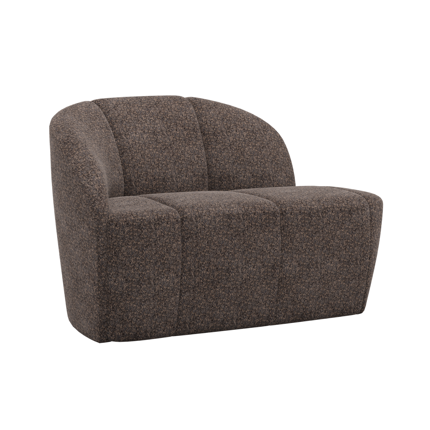 Sofa lewostronna 2-osobowa MOJO brązowy baranek – Woood