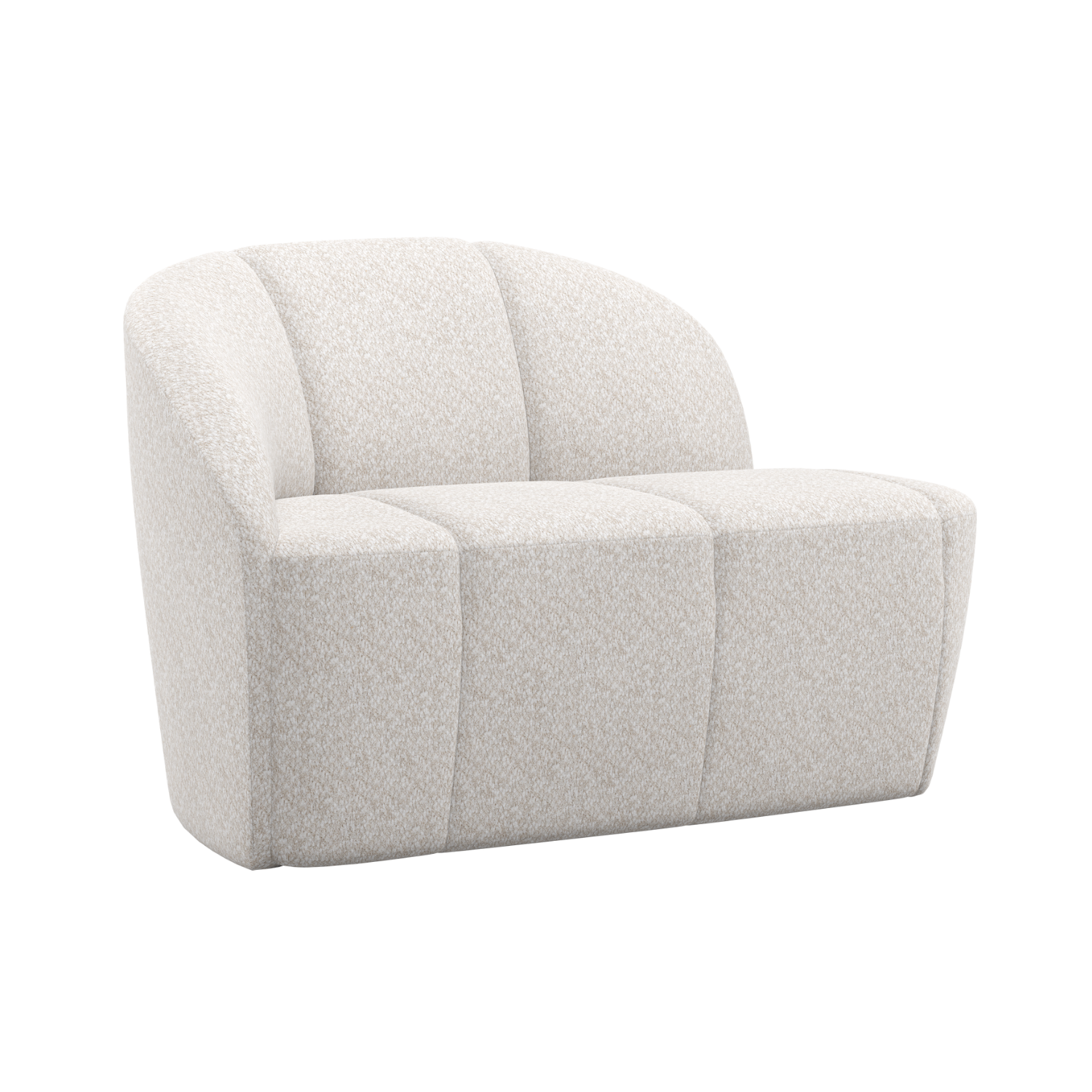 Sofa lewostronna 2-osobowa MOJO ecru baranek – Woood