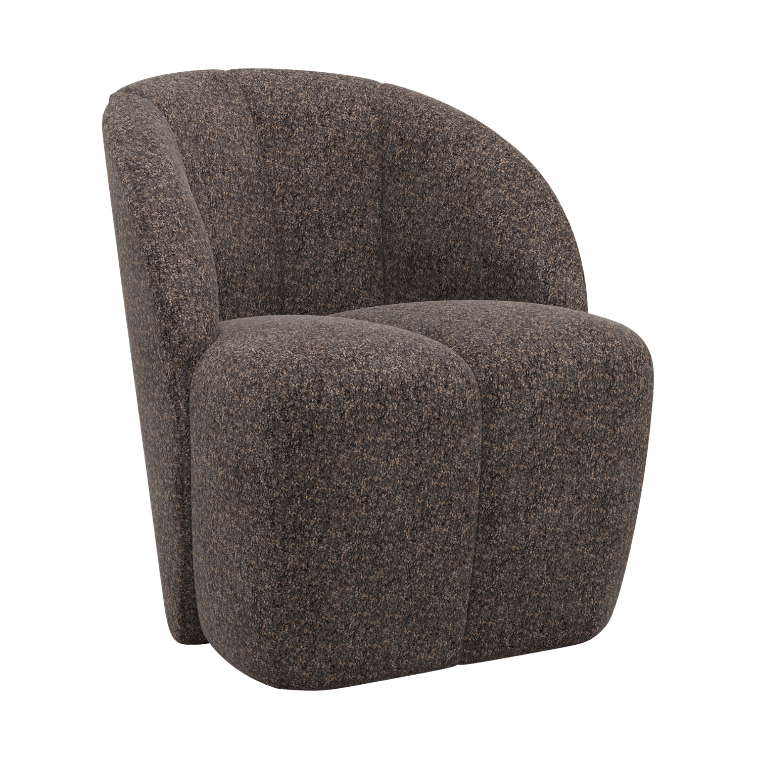MOJO Brown Lambswool Swivel Armchair