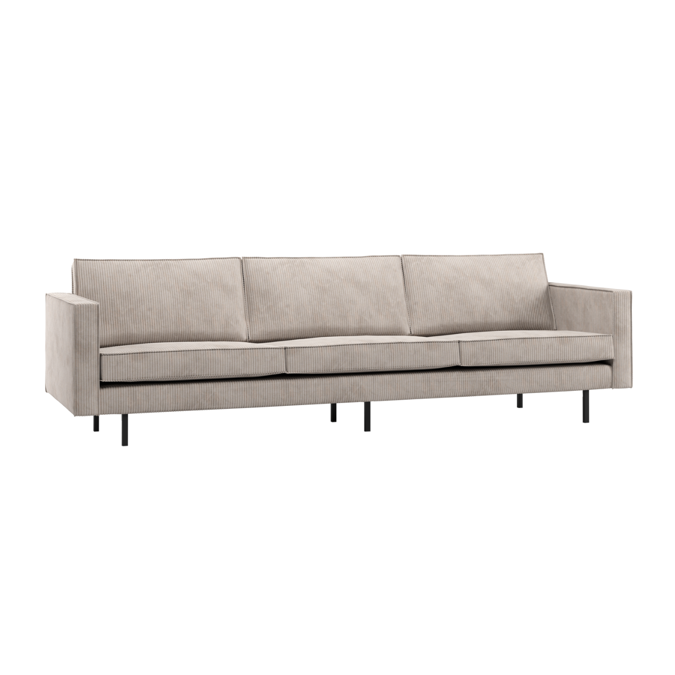 Sofa 3-zits RODEO ecru ribstof