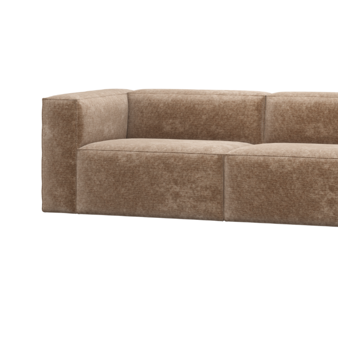 3.5-Seater Sofa BEAN Beige Chenille