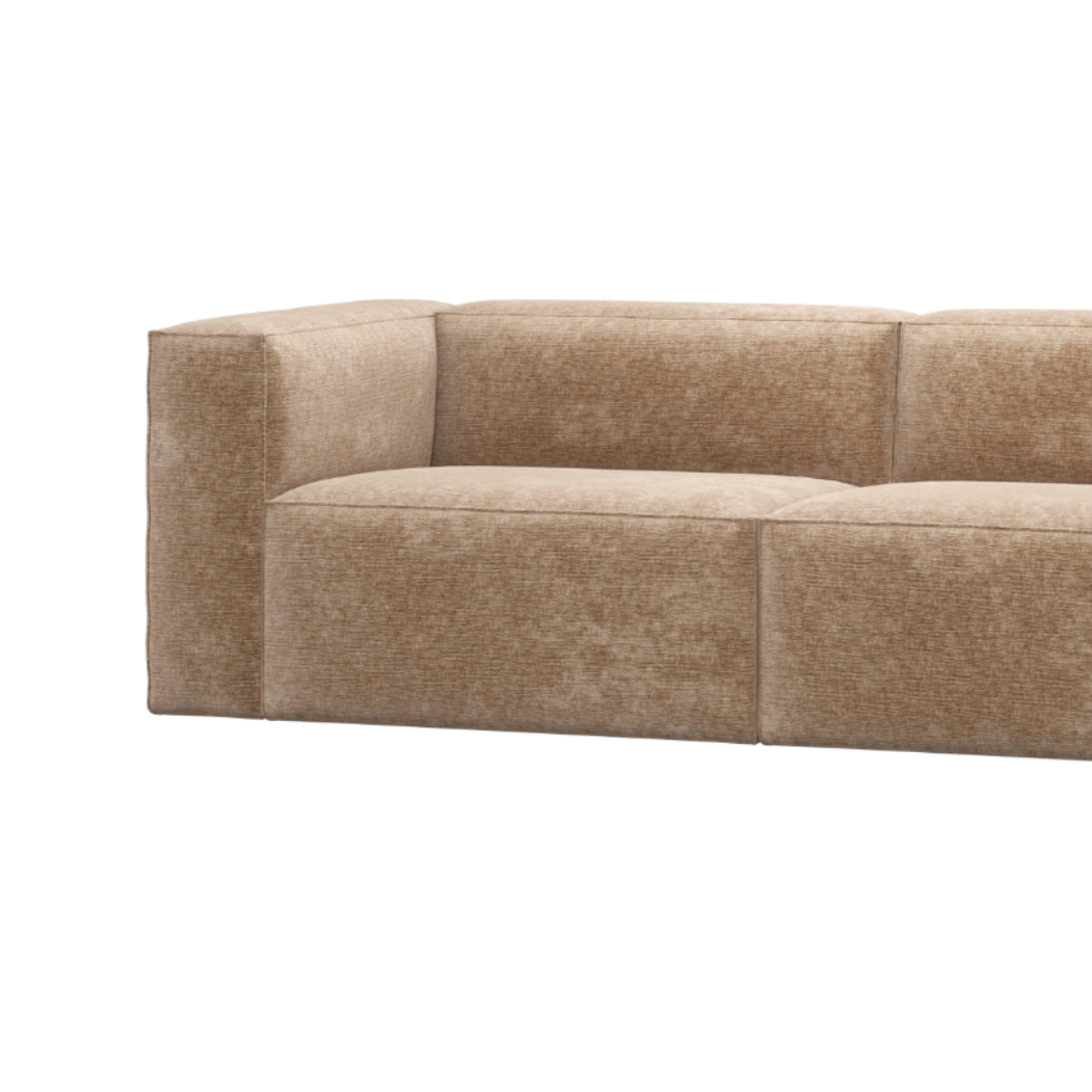 Sofa 3,5-zits BEAN lichtroze chenille